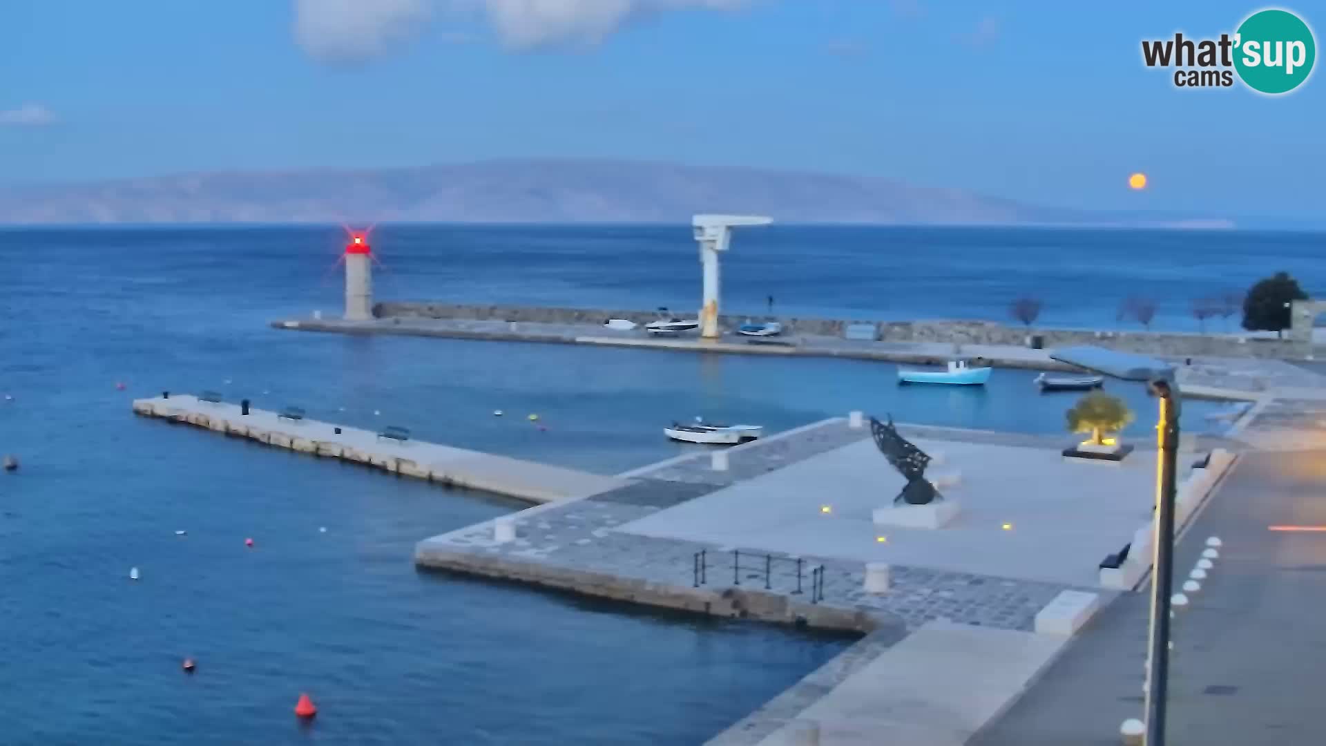 Webcam Senj – Panoramablick auf die Riva Senj