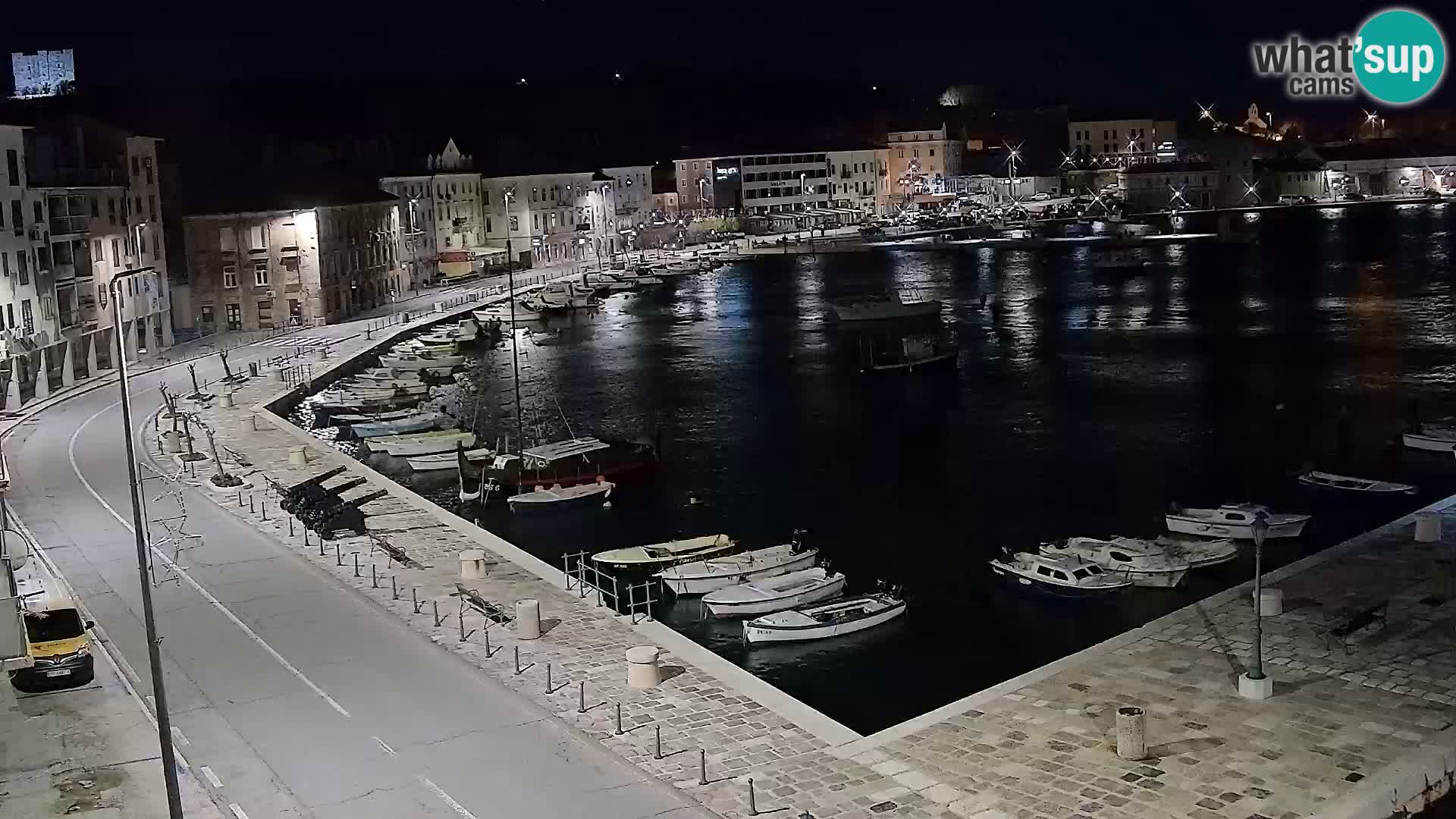 Livecam Senj – Vue panoramique de Senj riva