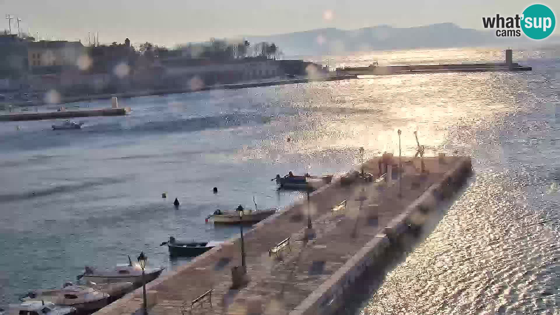 Webcam Senj – Panoramablick auf die Riva Senj