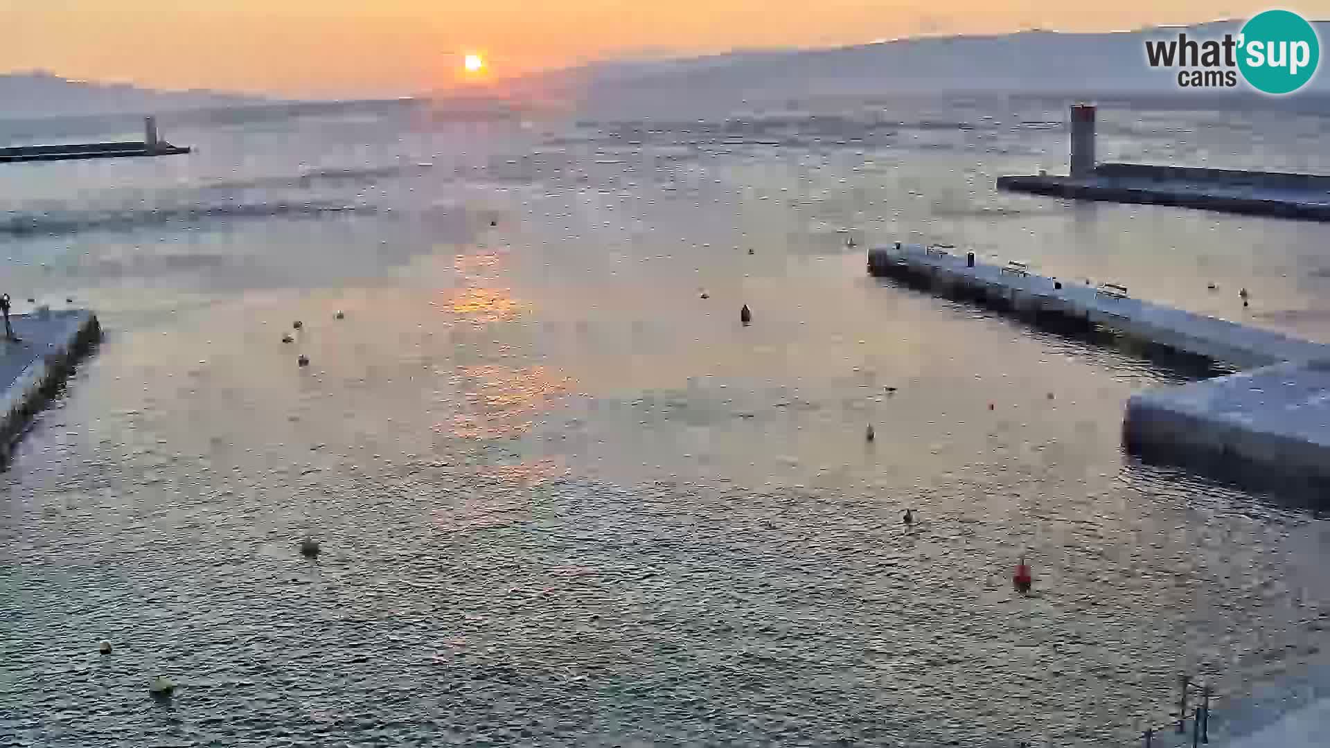 Livecam Senj – Vue panoramique de Senj riva