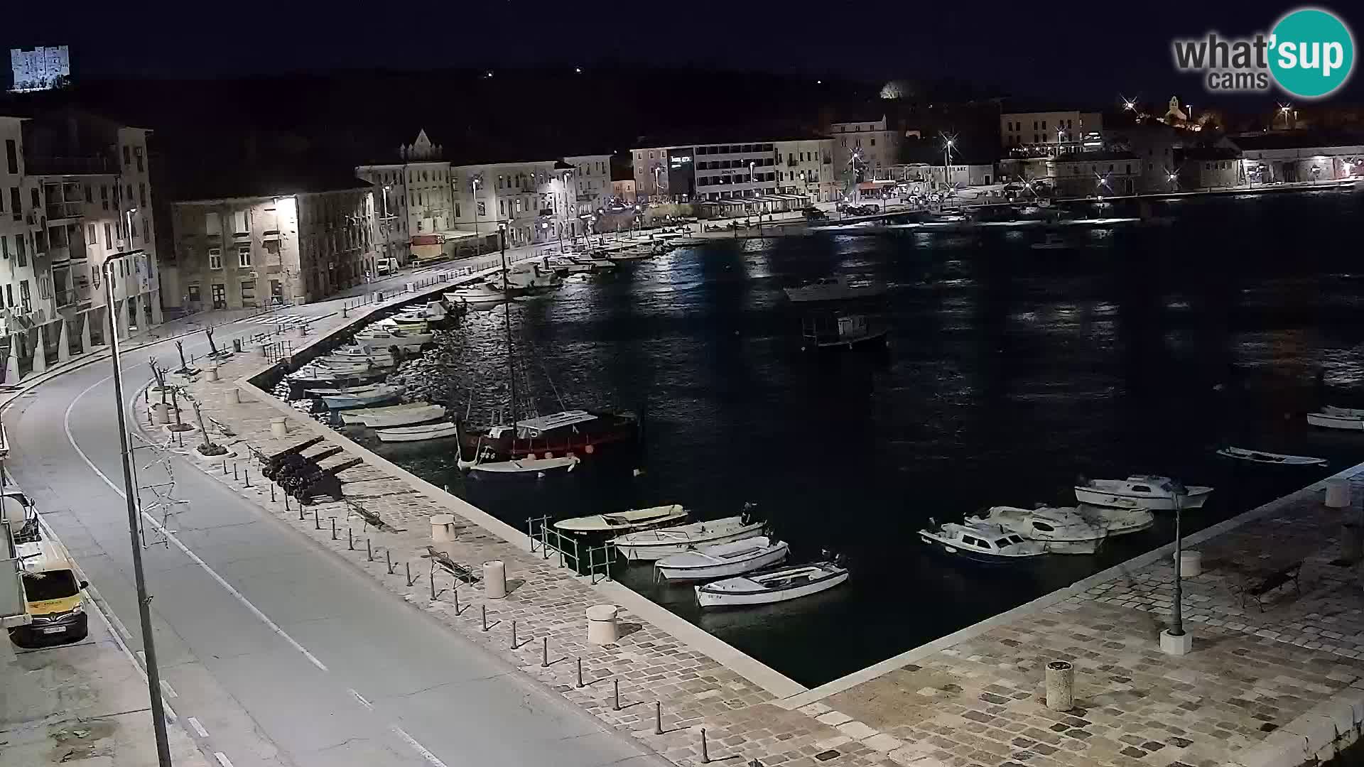 Webcam Senj – Panoramablick auf die Riva Senj