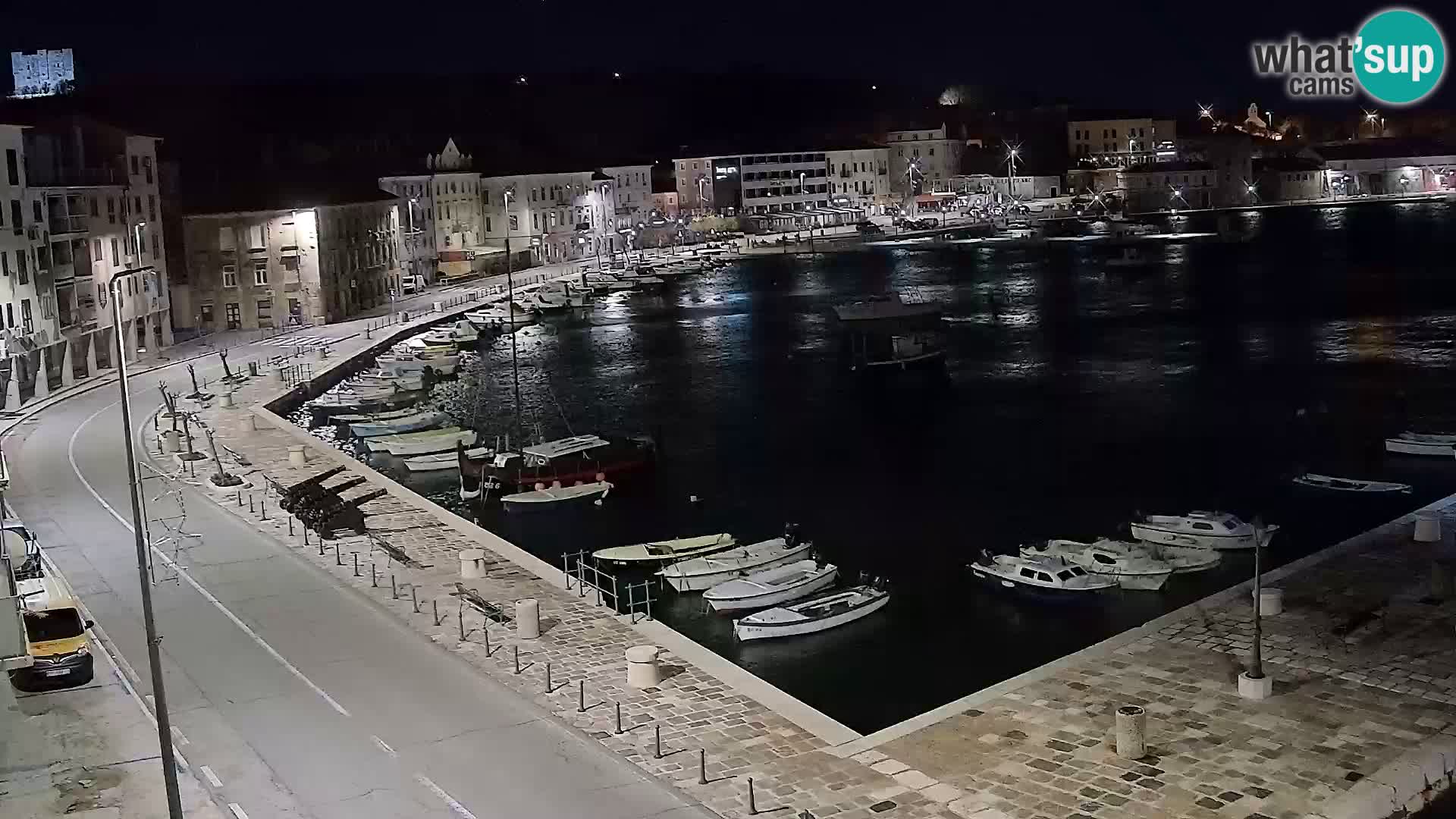Livecam Senj – Vue panoramique de Senj riva
