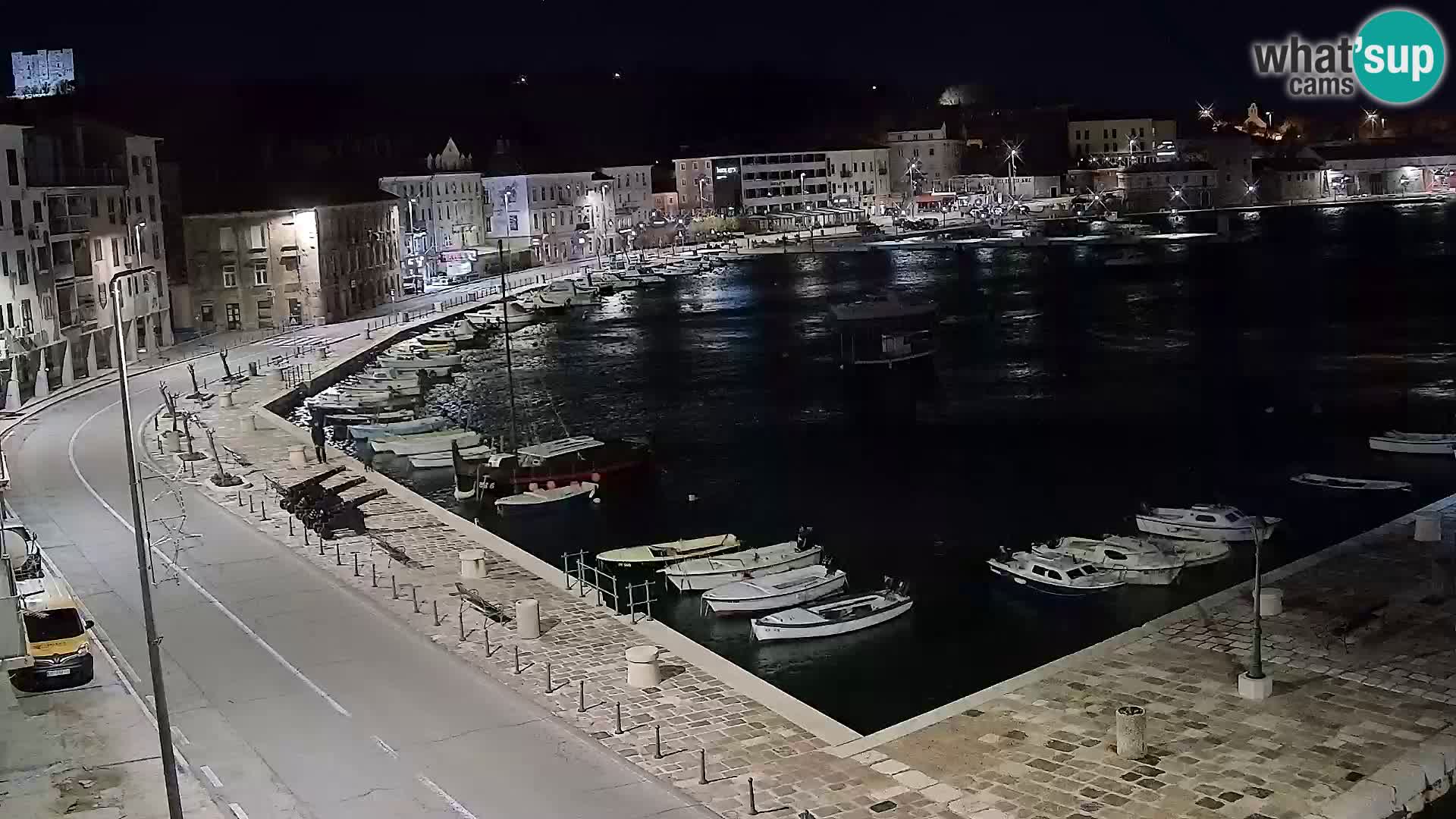 Webcam Senj – Panoramablick auf die Riva Senj