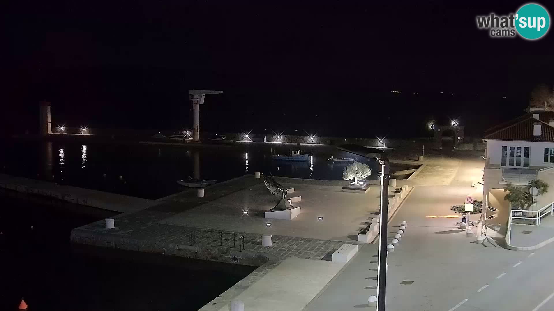 Livecam Senj – Vue panoramique de Senj riva