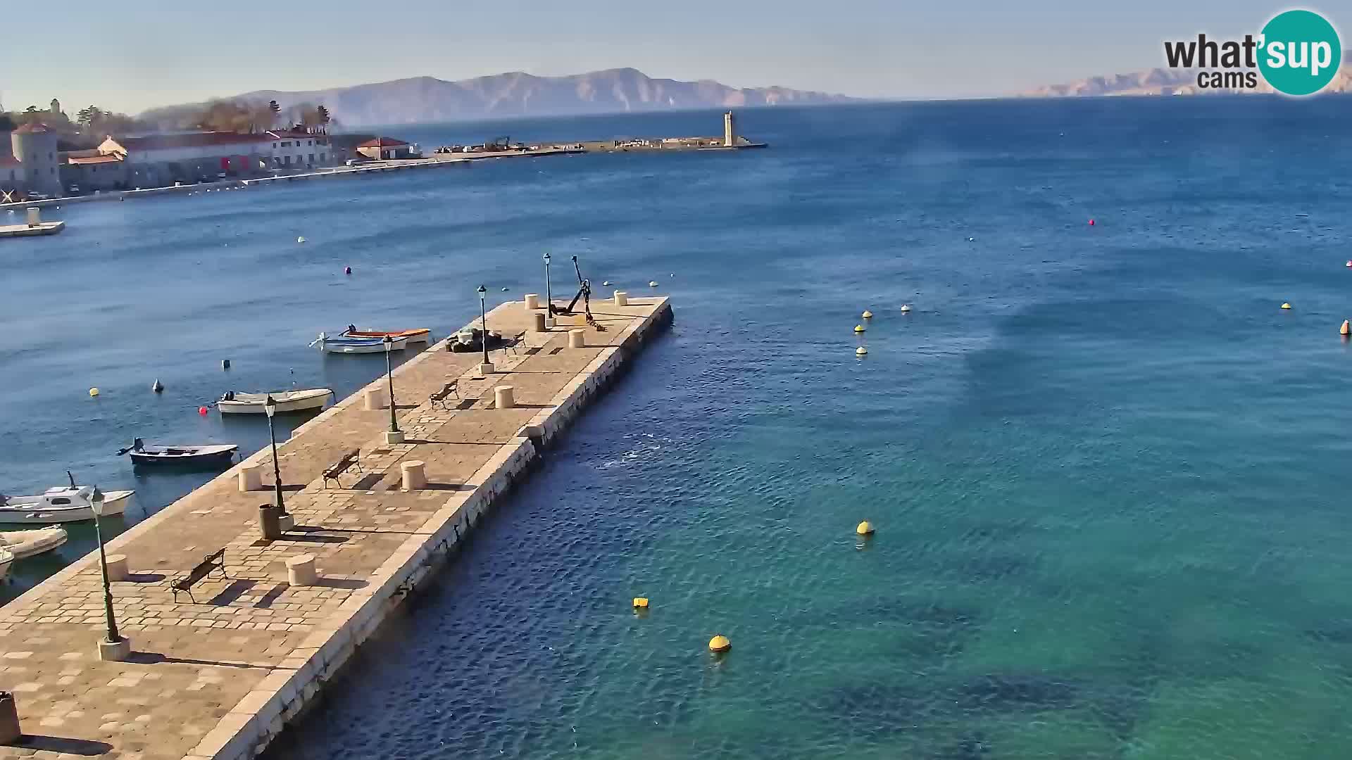 Webcam Senj – Panoramablick auf die Riva Senj