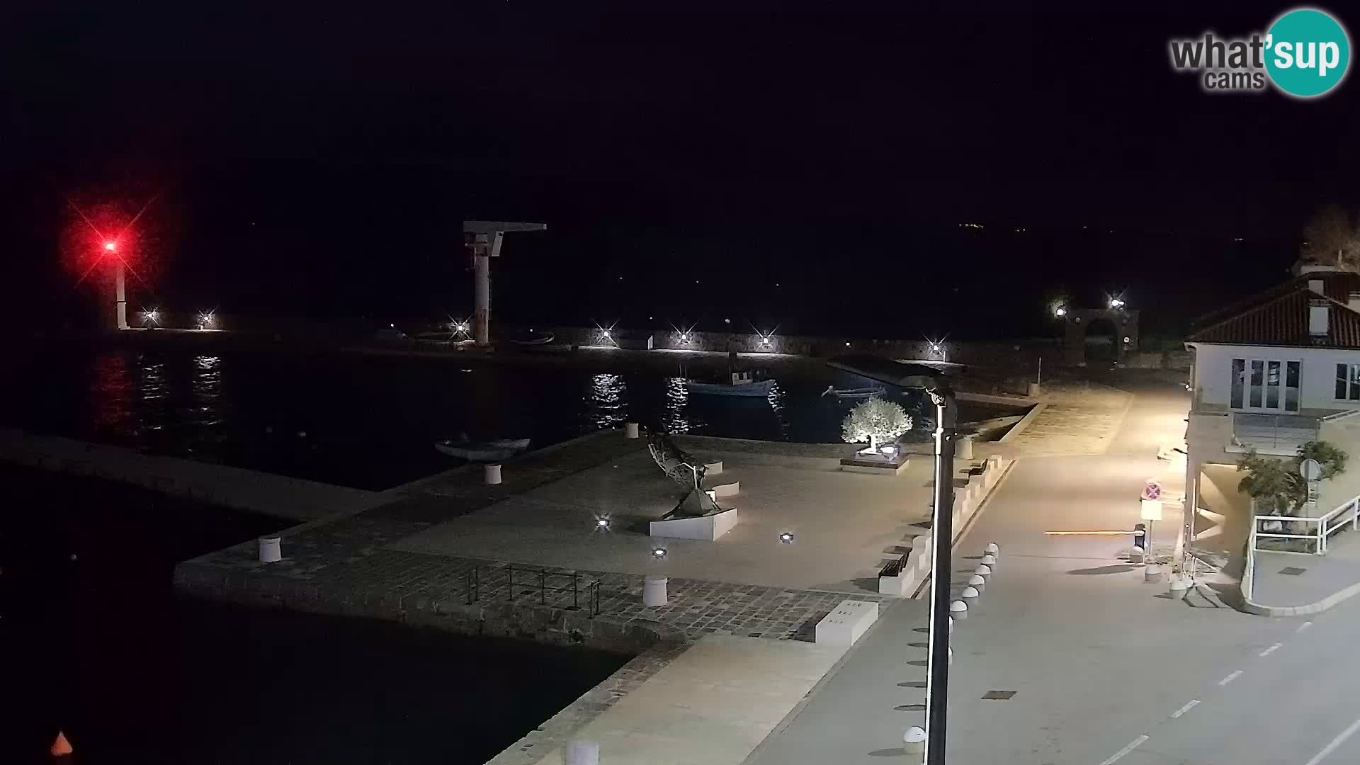 Livecam Senj – Vue panoramique de Senj riva