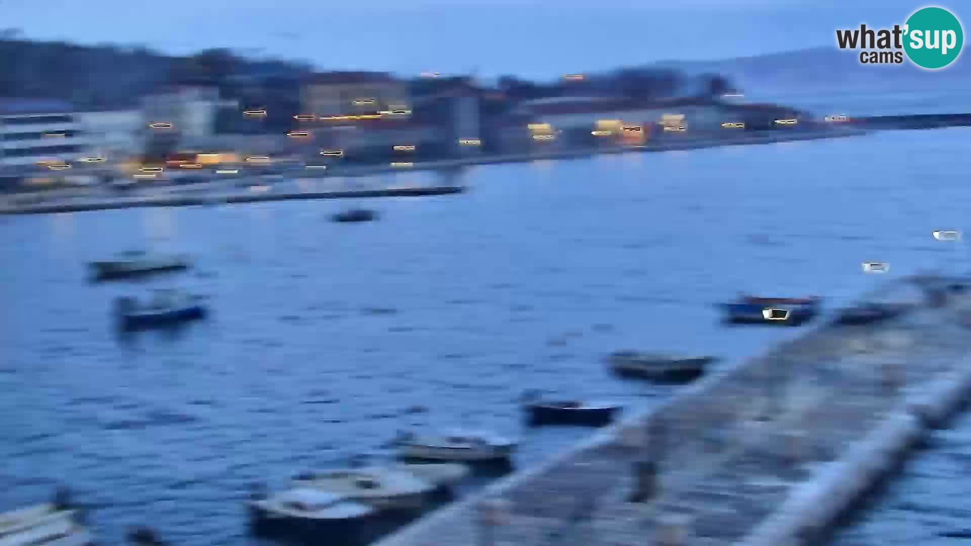 Webcam Senj – Panoramablick auf die Riva Senj