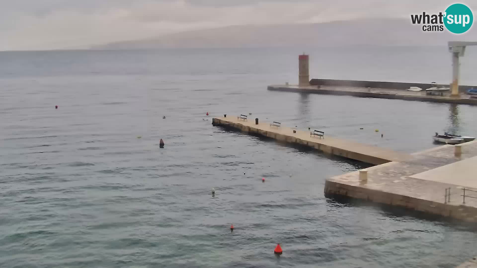 Webcam Senj – Panoramablick auf die Riva Senj