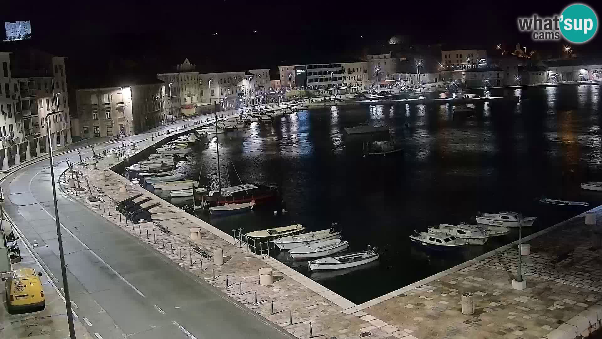 Livecam Senj – Vue panoramique de Senj riva