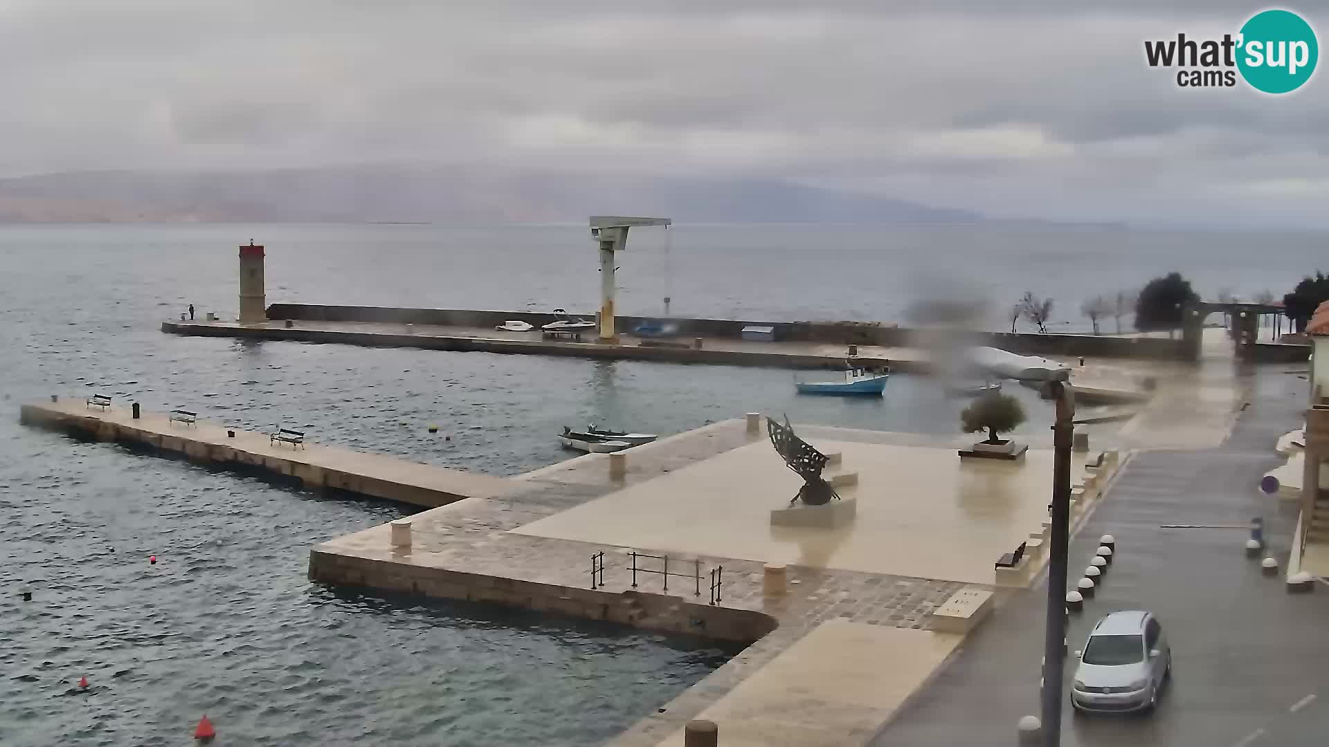 Livecam Senj – Vue panoramique de Senj riva
