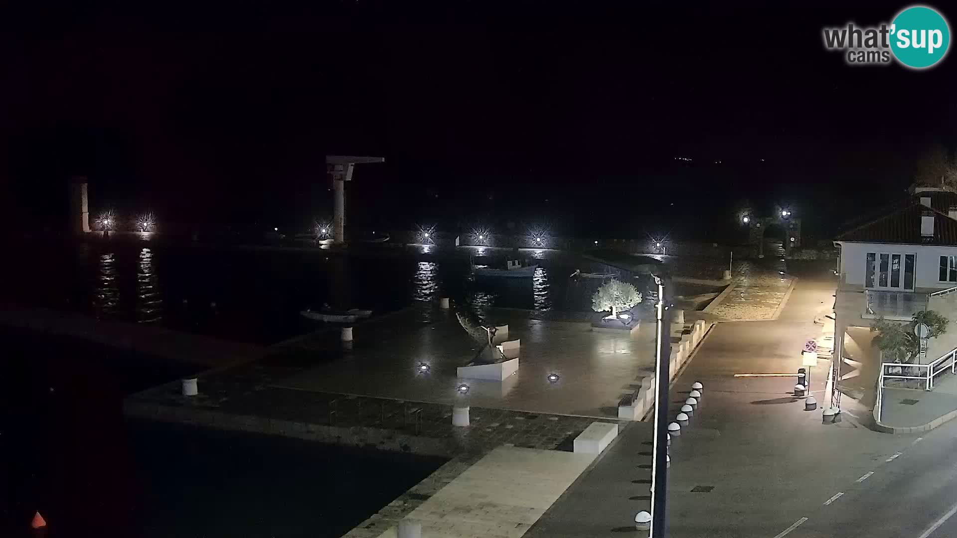 Livecam Senj – Vue panoramique de Senj riva