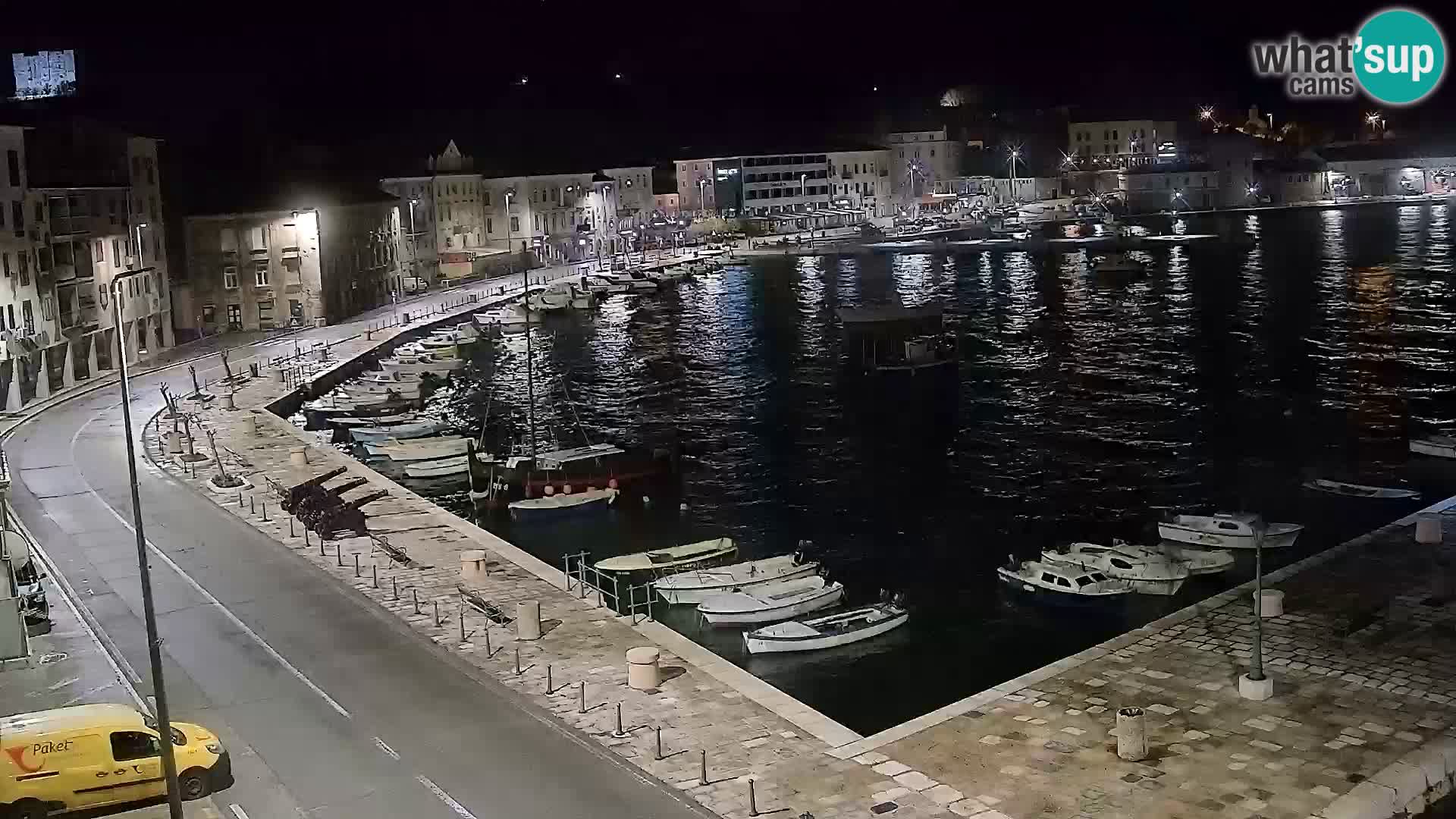 Livecam Senj – Vue panoramique de Senj riva