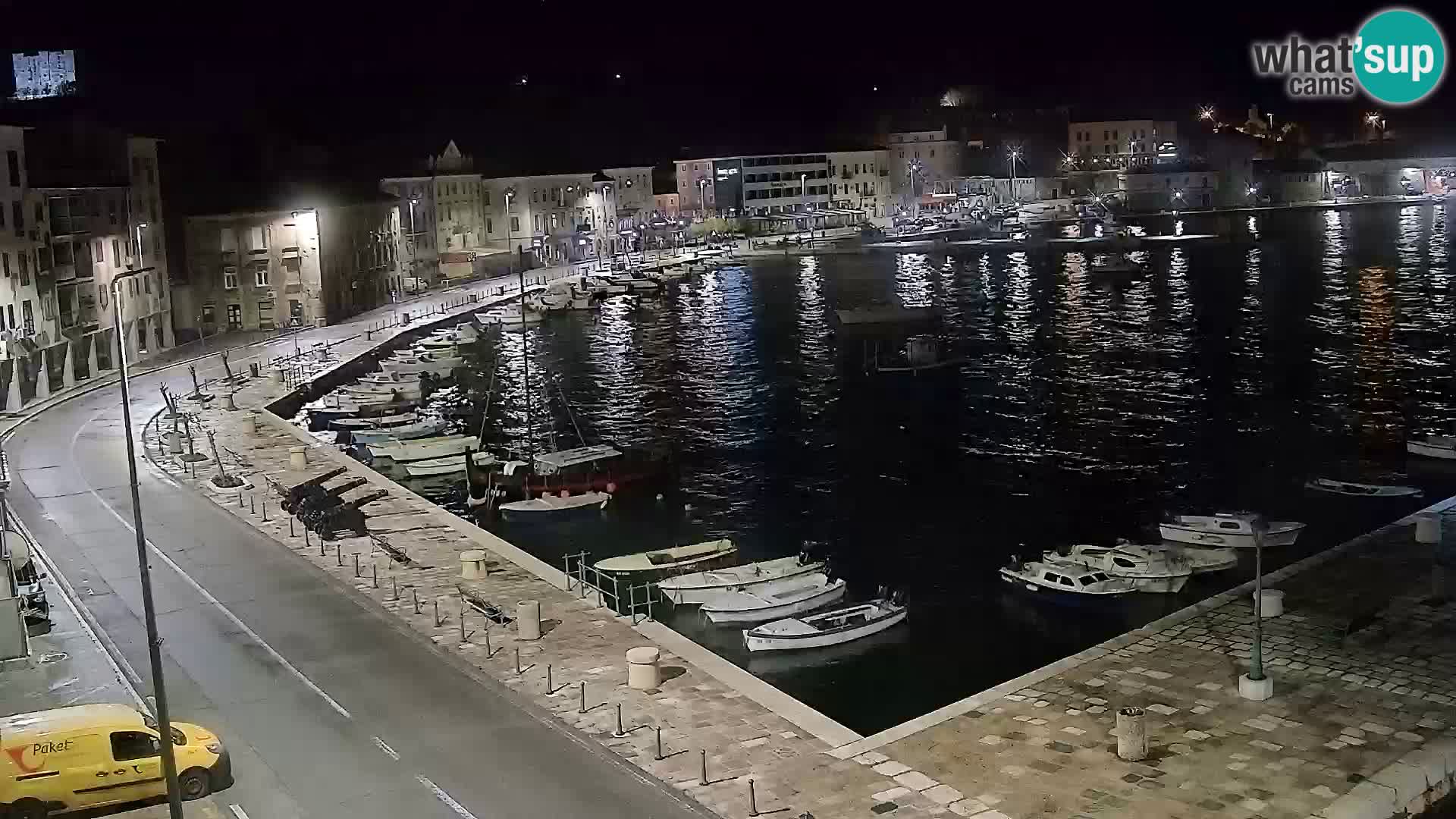Livecam Senj – Vue panoramique de Senj riva