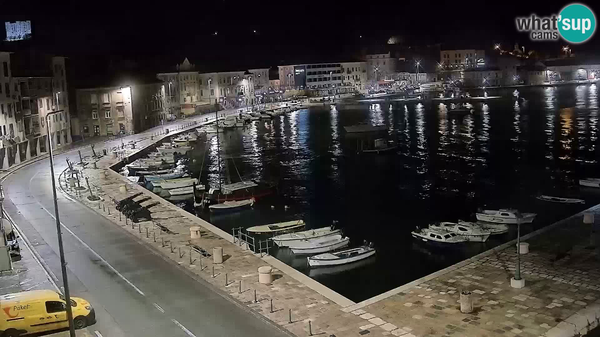 Livecam Senj – Vue panoramique de Senj riva