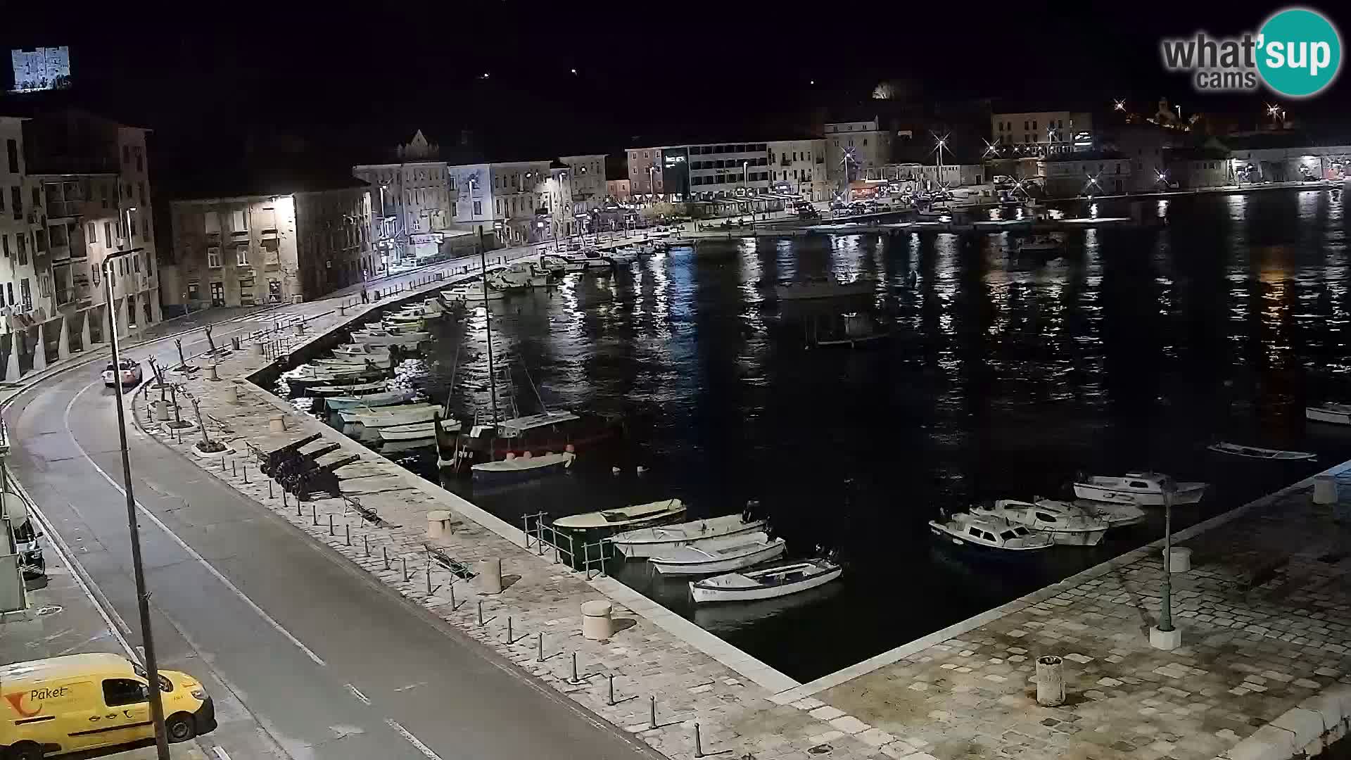 Webcam Senj – Panoramablick auf die Riva Senj