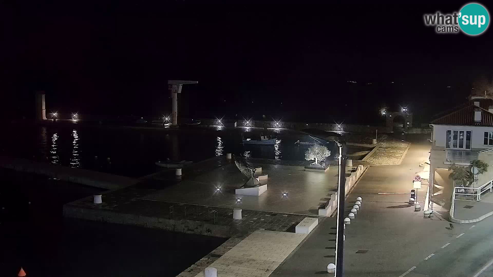 Livecam Senj – Vue panoramique de Senj riva