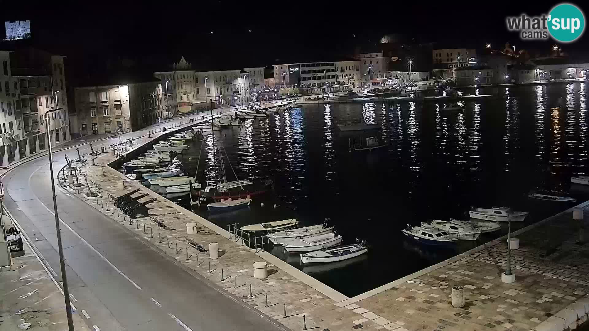 Webcam Senj – Panoramablick auf die Riva Senj