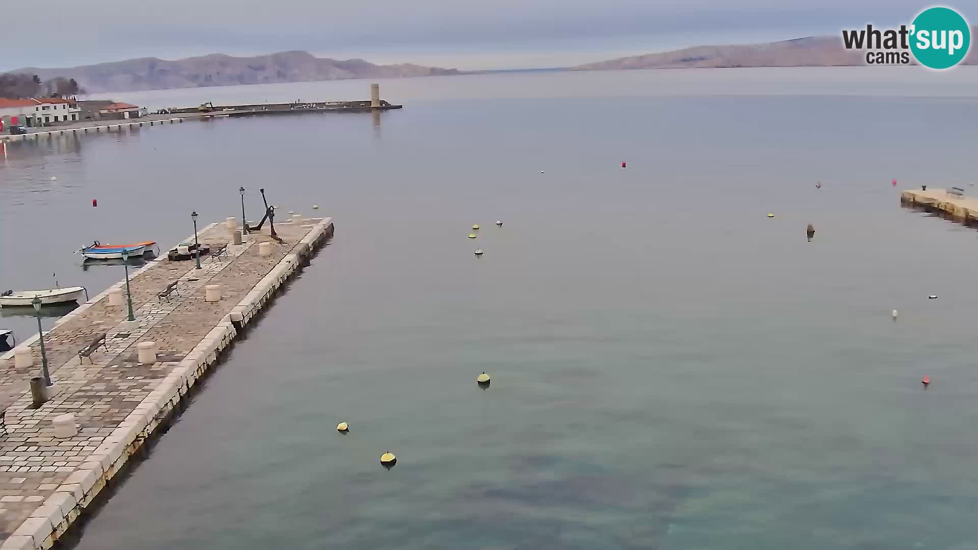 Livecam Senj – Vue panoramique de Senj riva