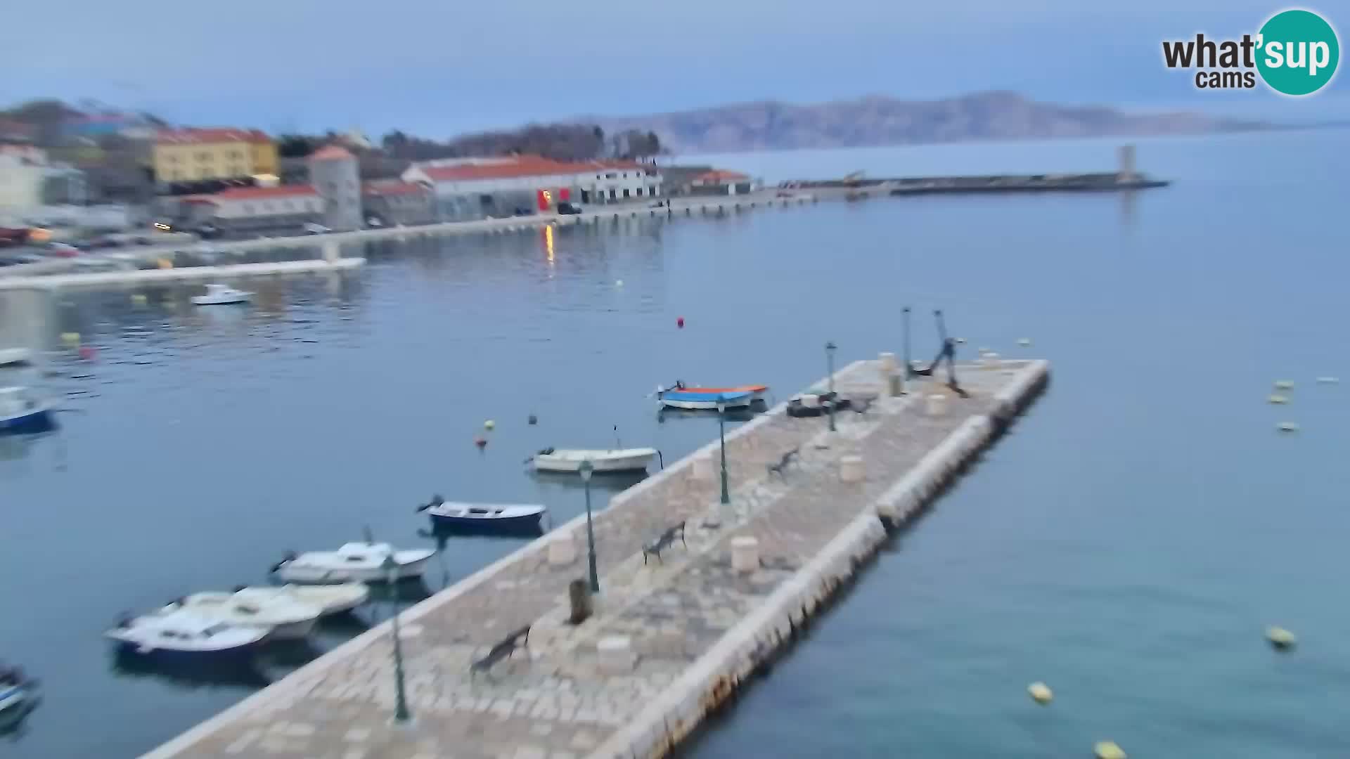 Webcam Senj – Panoramablick auf die Riva Senj