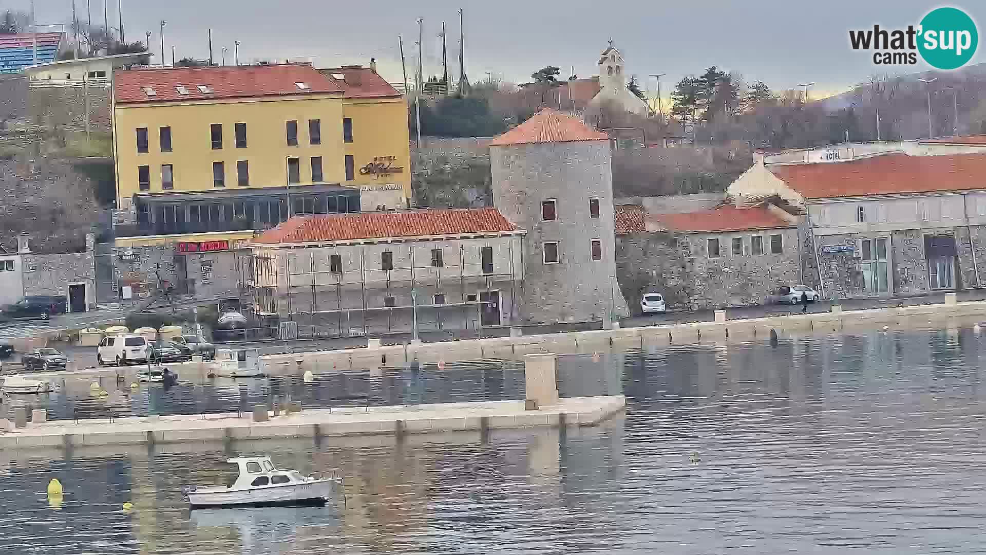 Webcam Senj – Panoramablick auf die Riva Senj