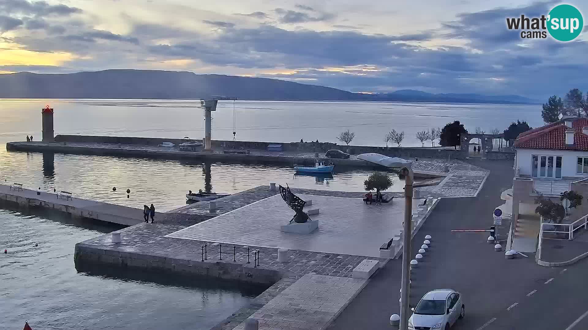 Webcam Senj – Panoramablick auf die Riva Senj
