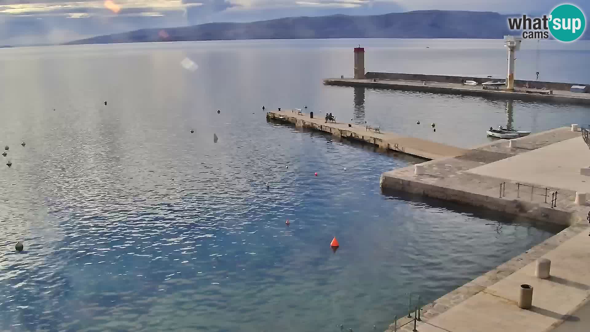 Webcam Senj – Panoramablick auf die Riva Senj
