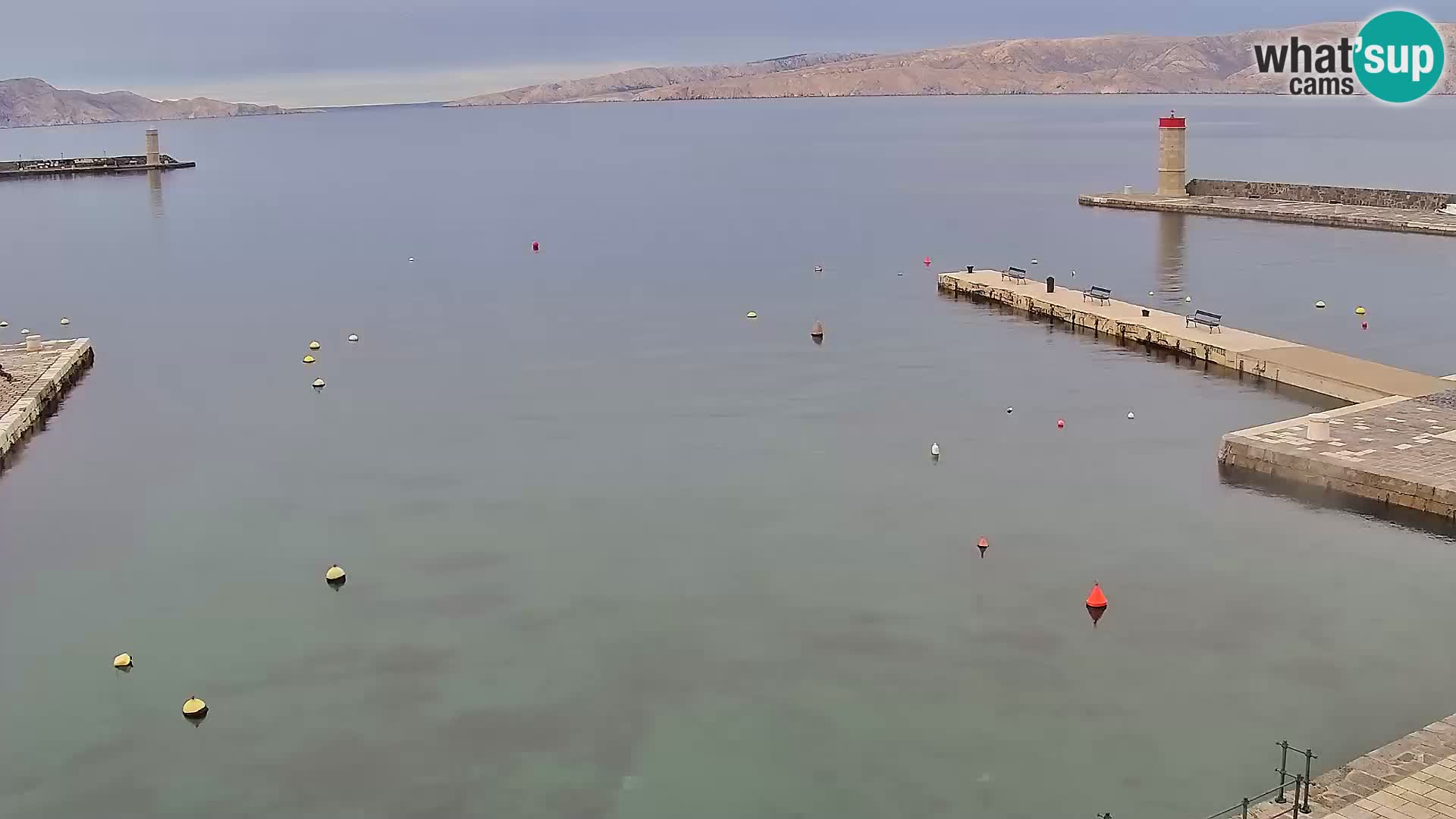 Webcam Senj – Panoramablick auf die Riva Senj