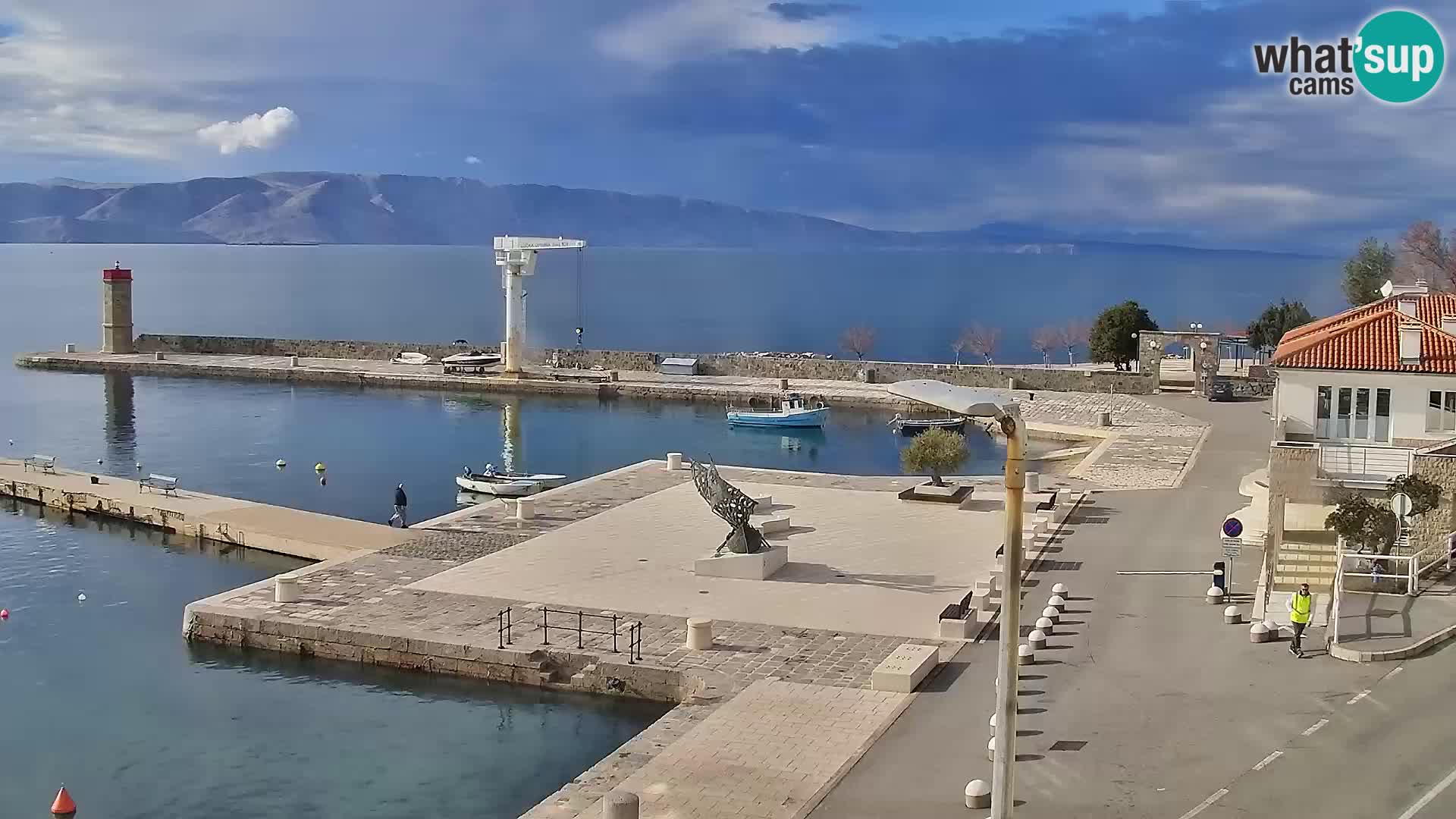 Livecam Senj – Vue panoramique de Senj riva