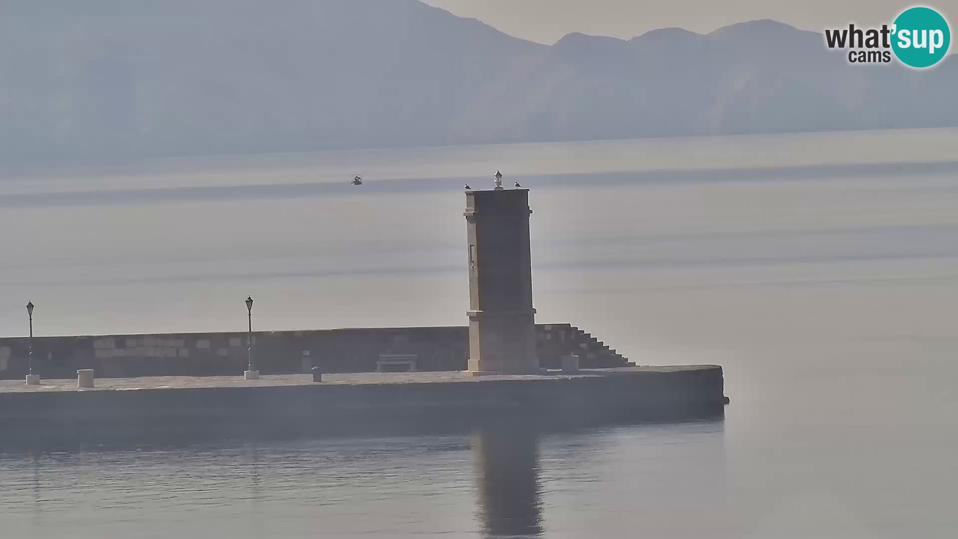 Webcam Senj – Panoramablick auf die Riva Senj