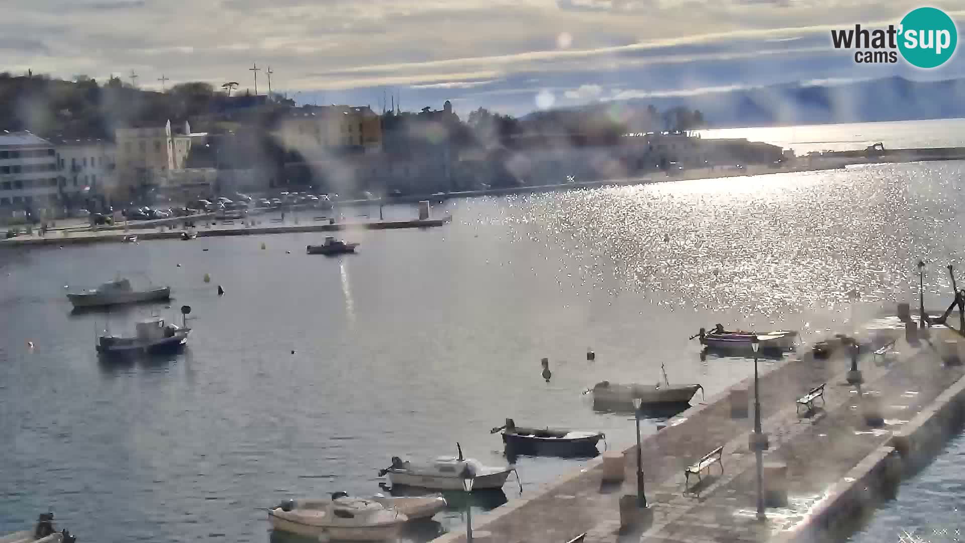 Webcam Senj – Panoramablick auf die Riva Senj