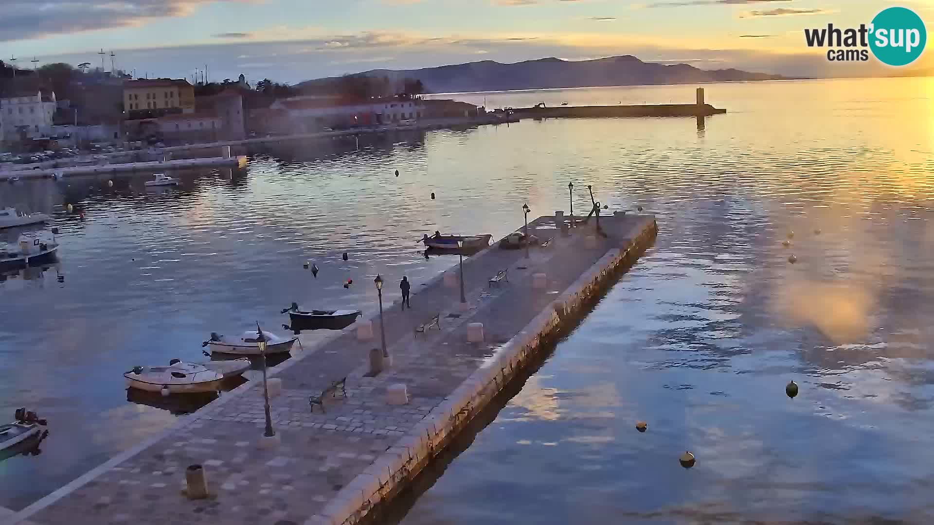 Webcam Senj – Panoramablick auf die Riva Senj