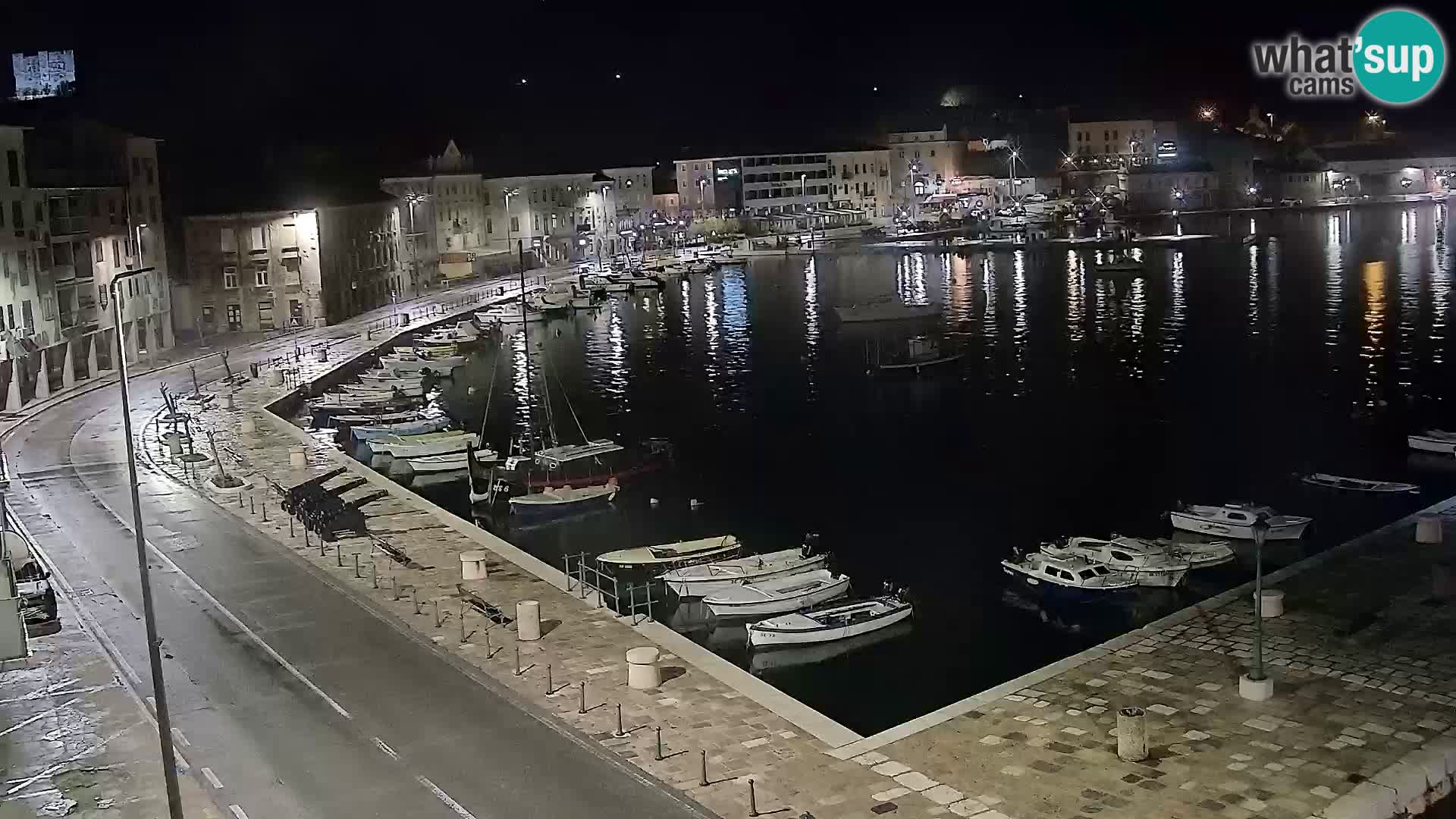 Livecam Senj – Vue panoramique de Senj riva