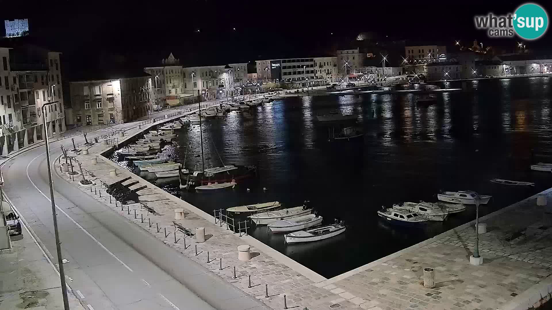 Livecam Senj – Vue panoramique de Senj riva