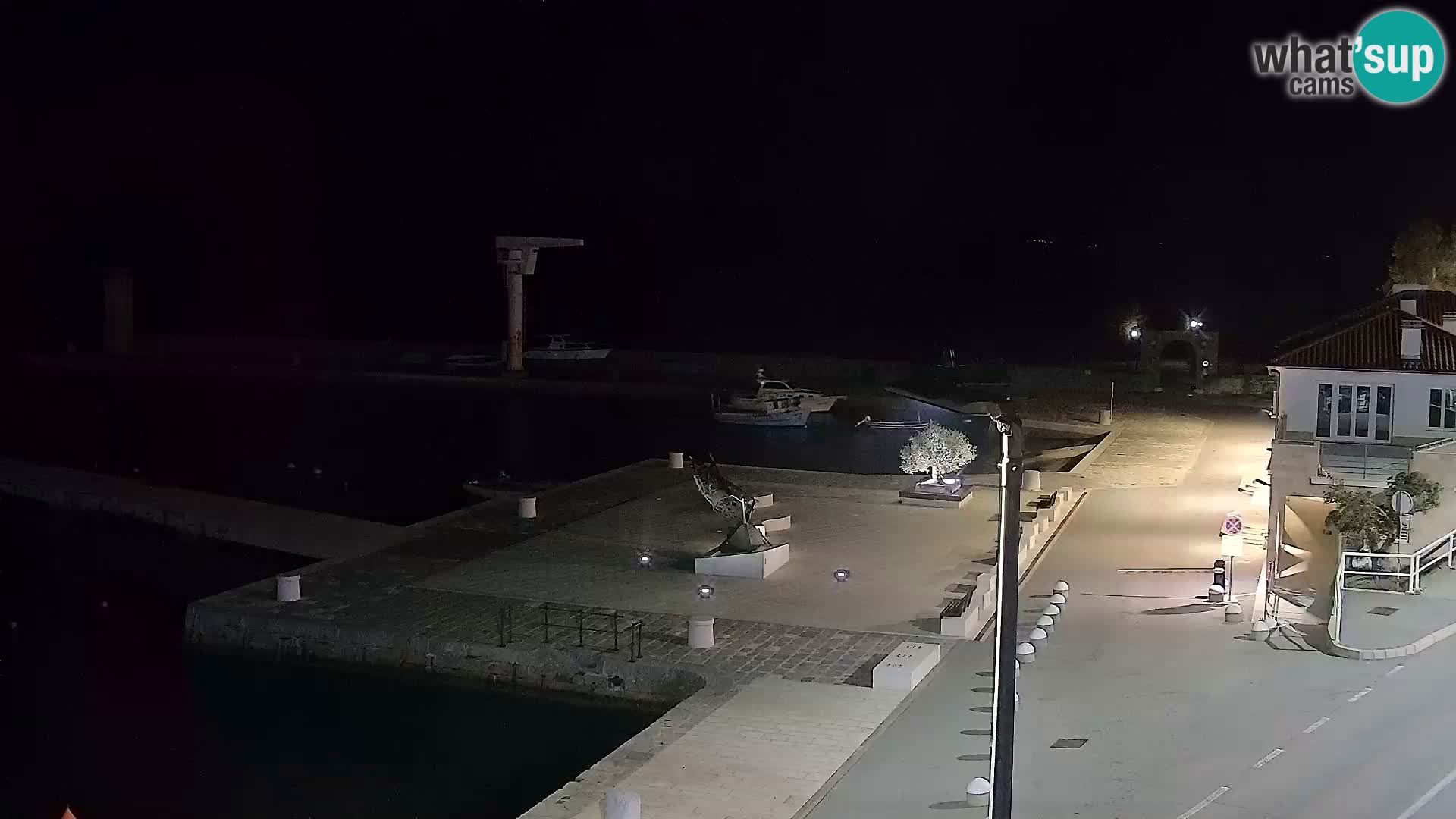 Livecam Senj – Vue panoramique de Senj riva