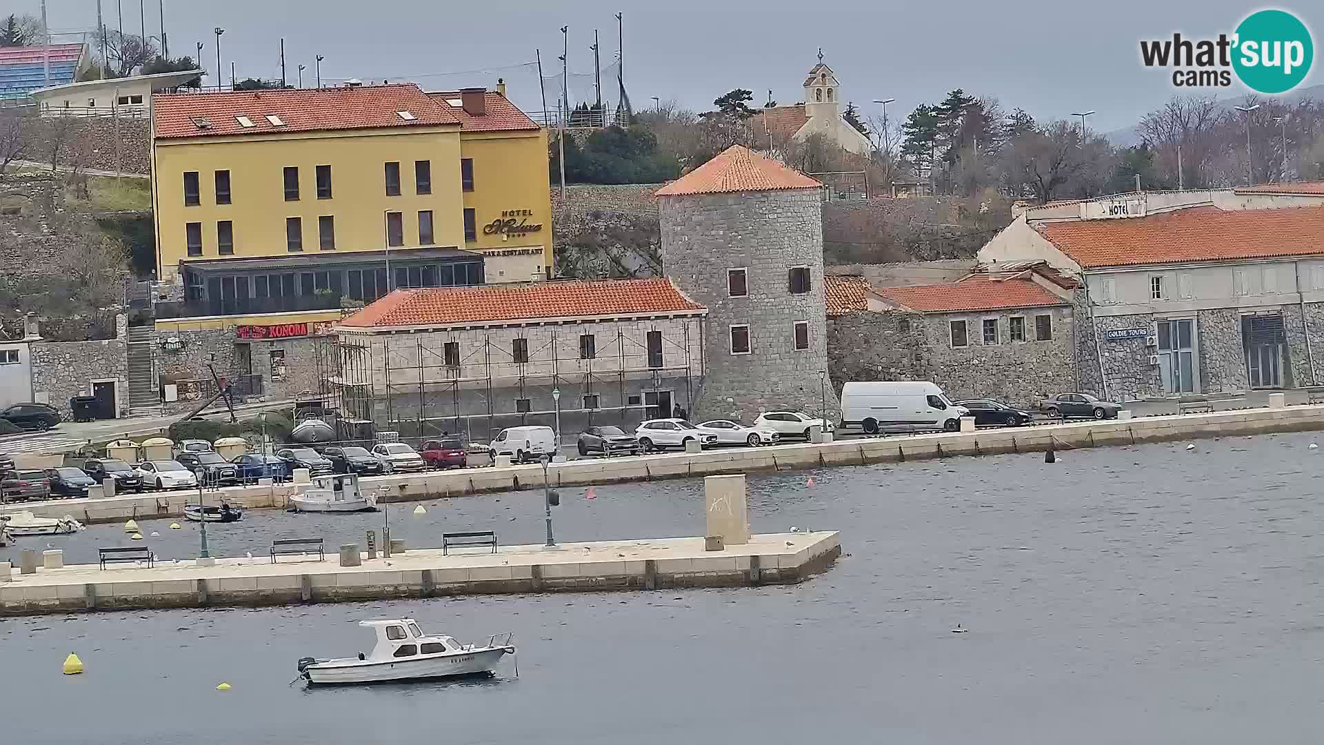 Webcam Senj – Panoramablick auf die Riva Senj