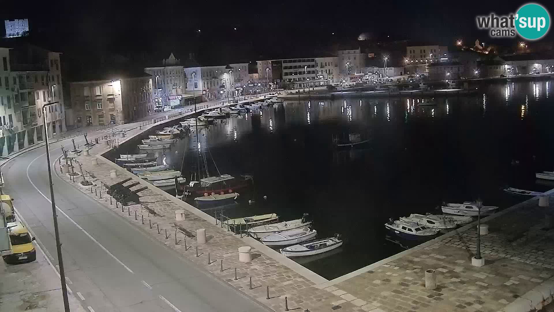Livecam Senj – Vue panoramique de Senj riva