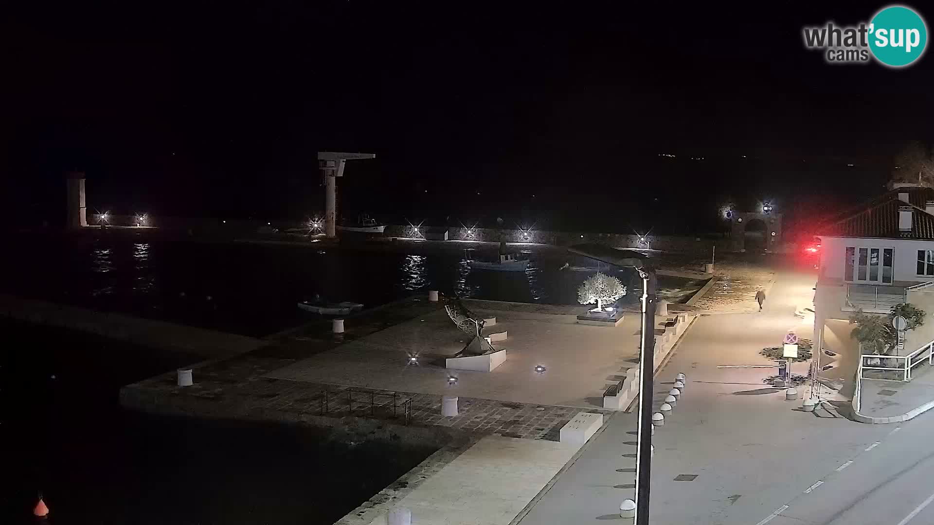 Webcam Senj – Panoramablick auf die Riva Senj