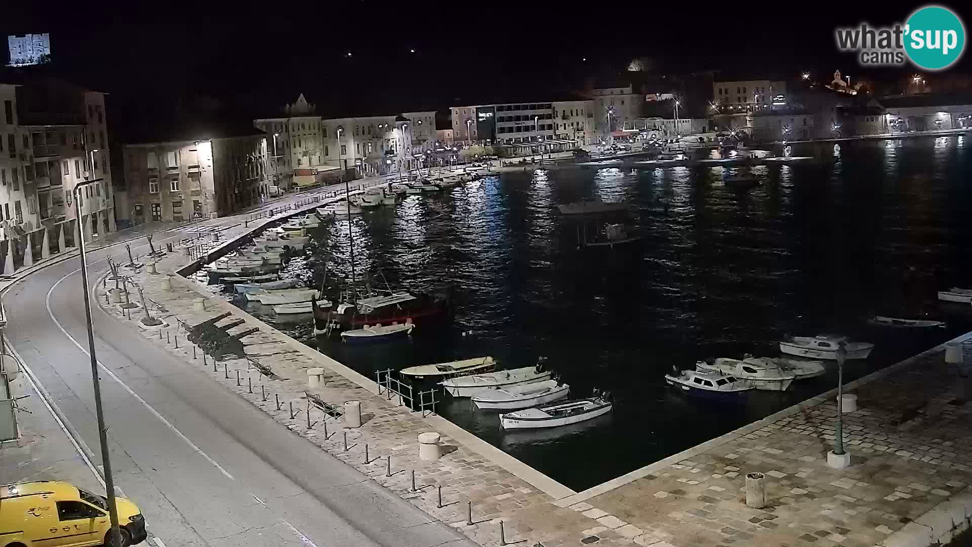 Livecam Senj – Vue panoramique de Senj riva