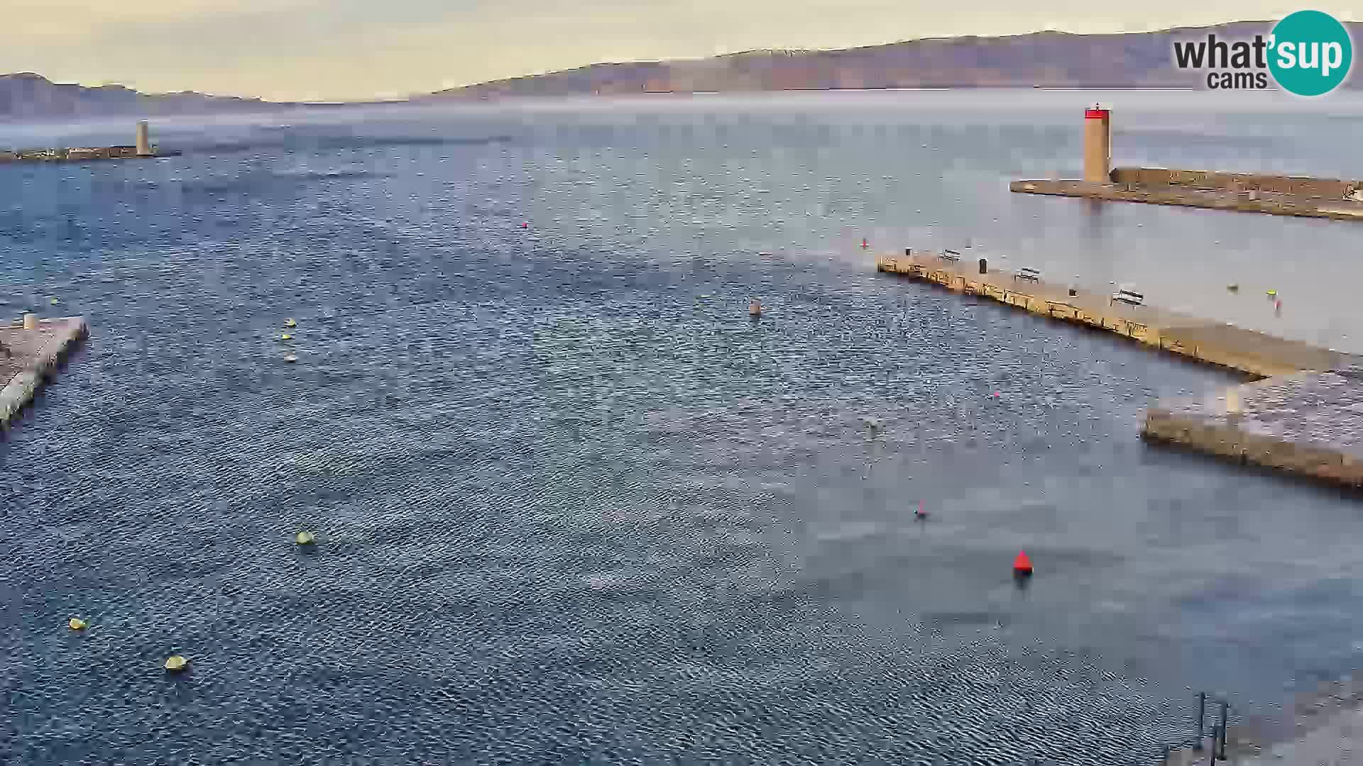 Livecam Senj – Vue panoramique de Senj riva