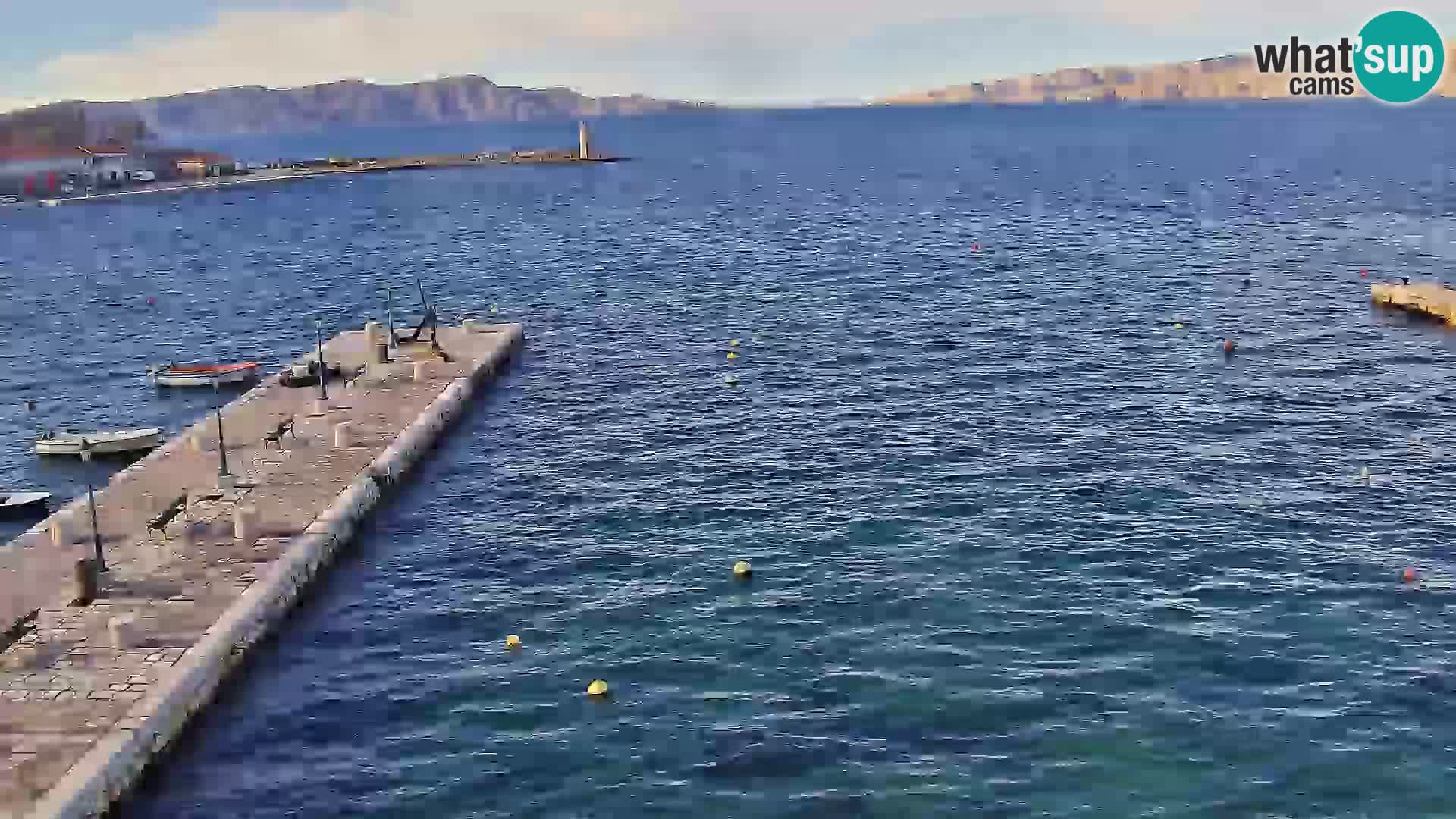 Livecam Senj – Vue panoramique de Senj riva