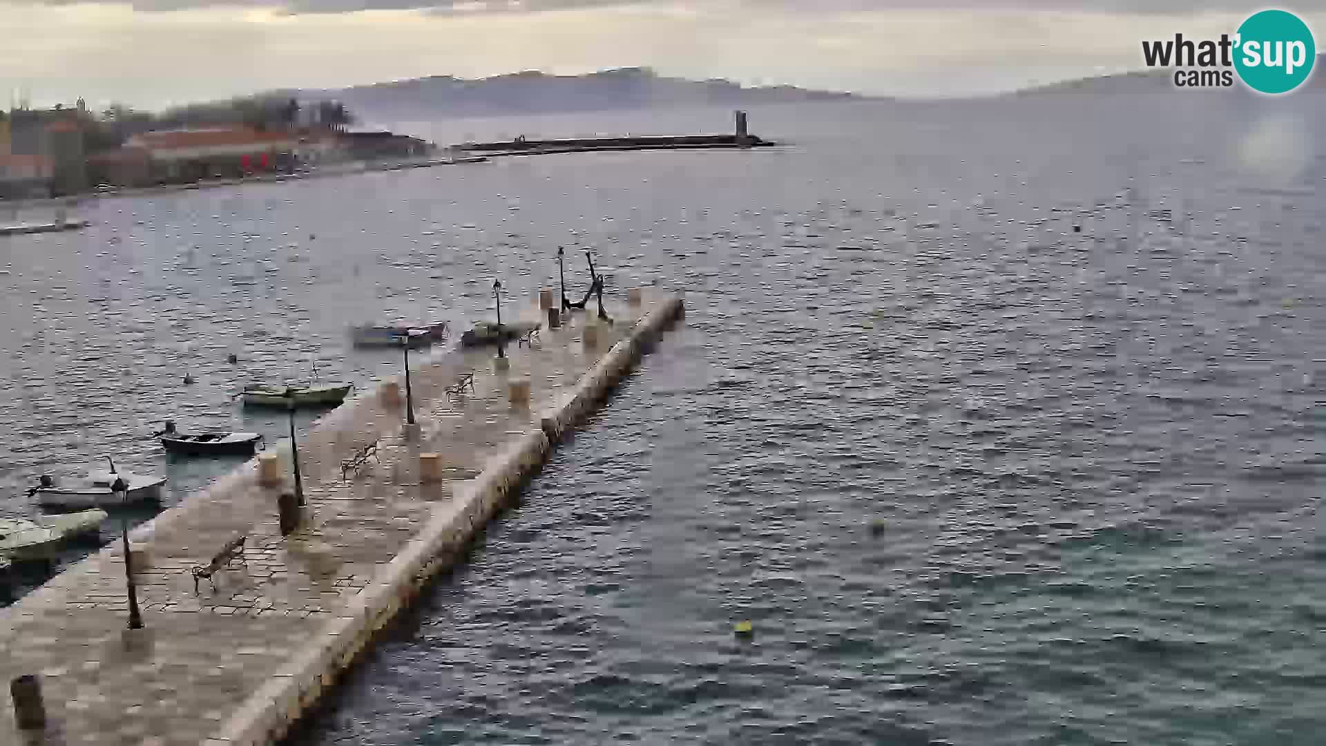 Kamera u živo Senj – Panoramski pogled na senjsku rivu