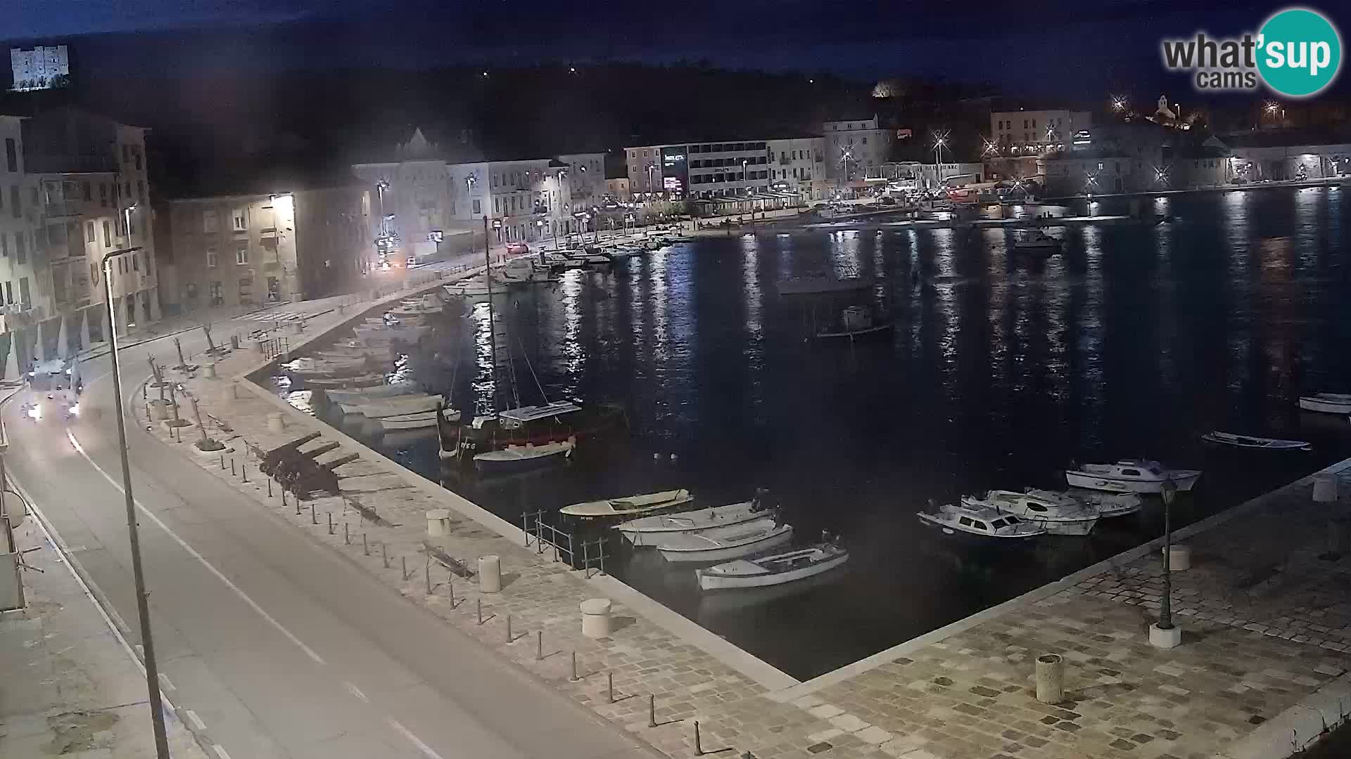 Webcam Senj – Panoramablick auf die Riva Senj