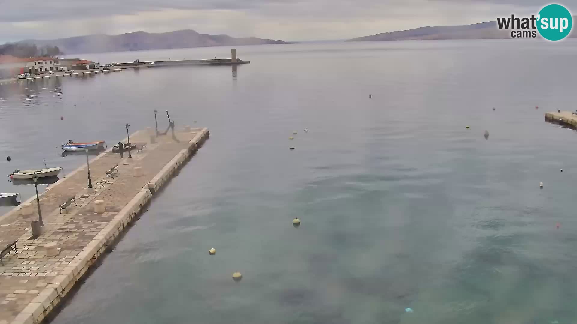 Webcam Senj – Panoramablick auf die Riva Senj