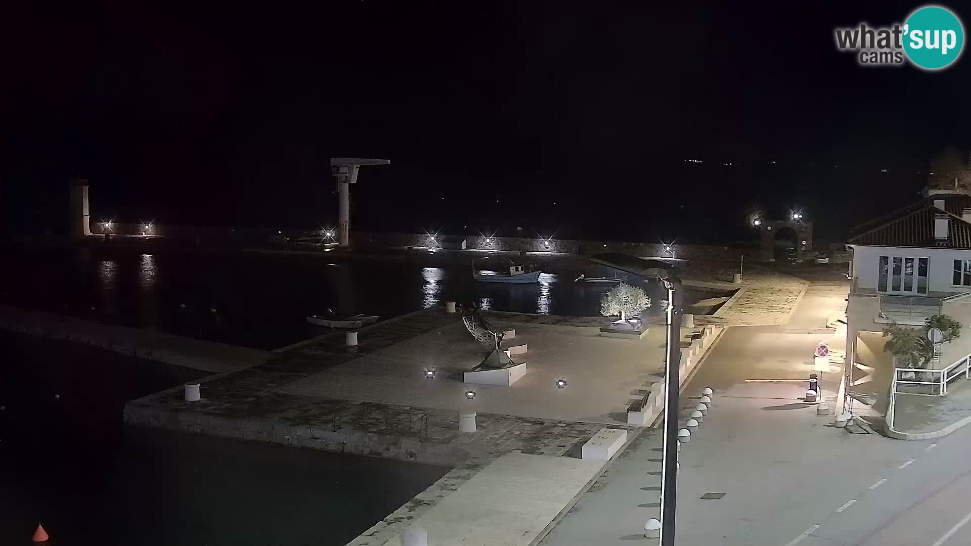 Webcam Senj – Panoramablick auf die Riva Senj