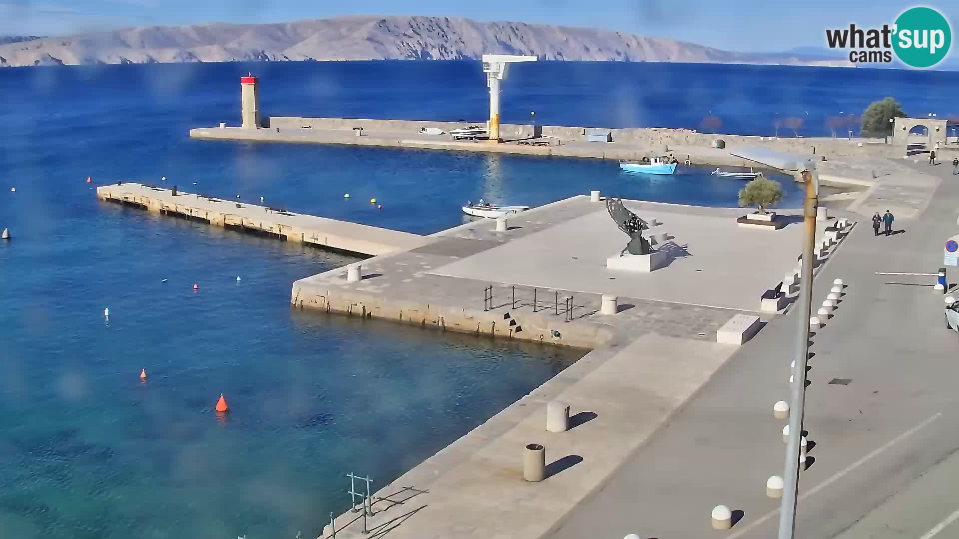 Livecam Senj – Vue panoramique de Senj riva