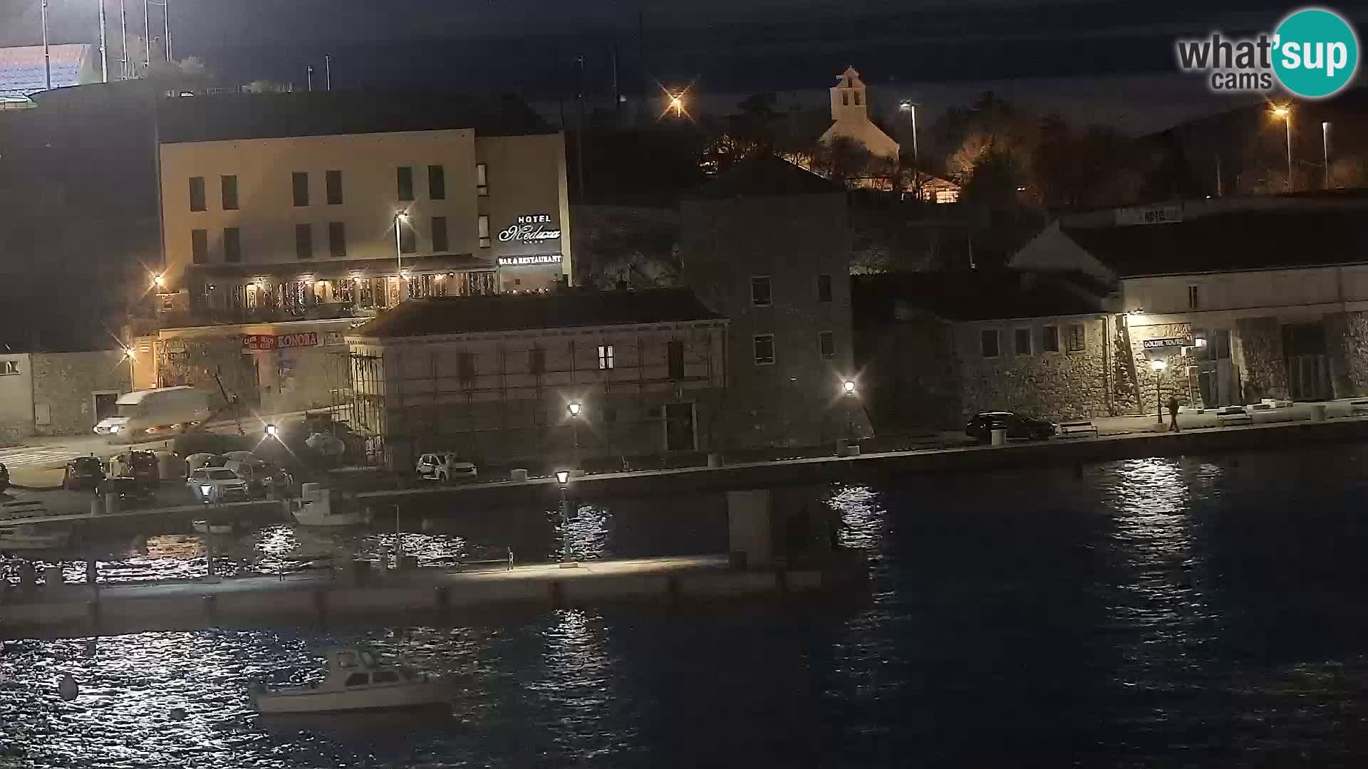 Webcam Senj – Panoramablick auf die Riva Senj