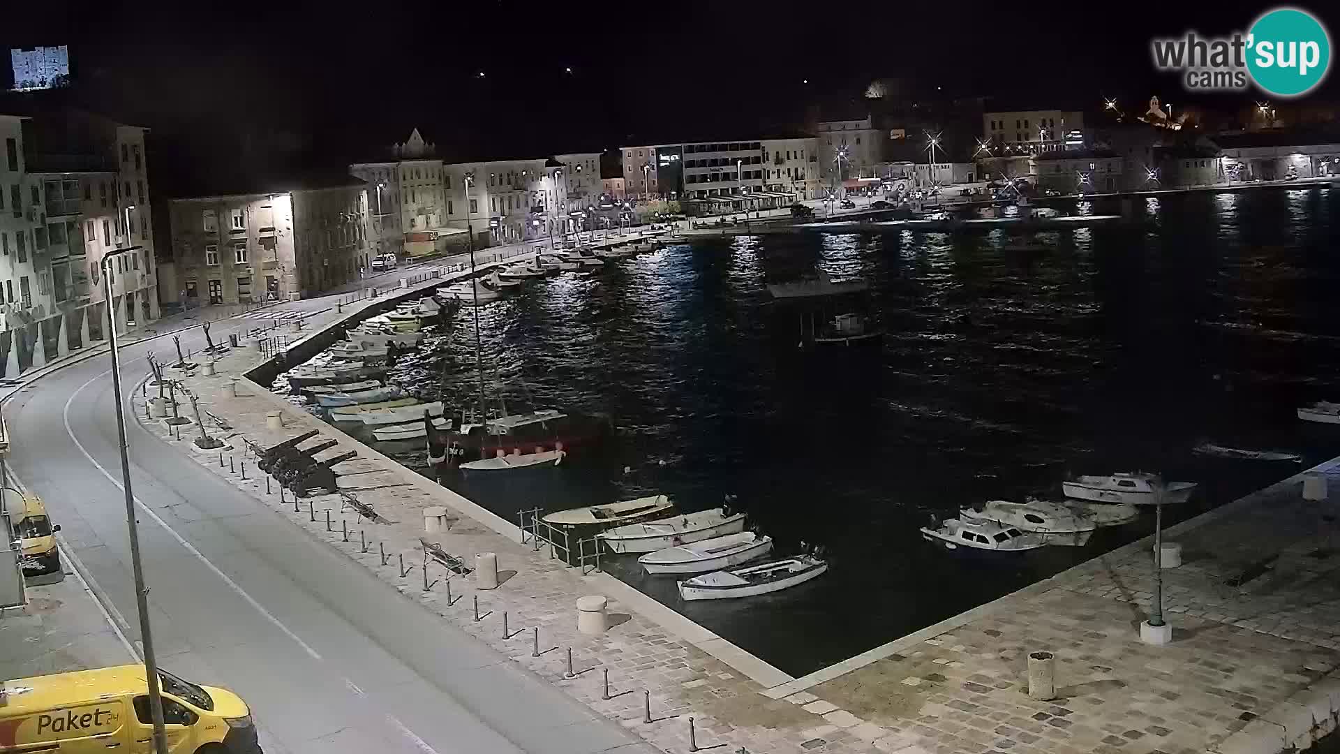 Livecam Senj – Vue panoramique de Senj riva