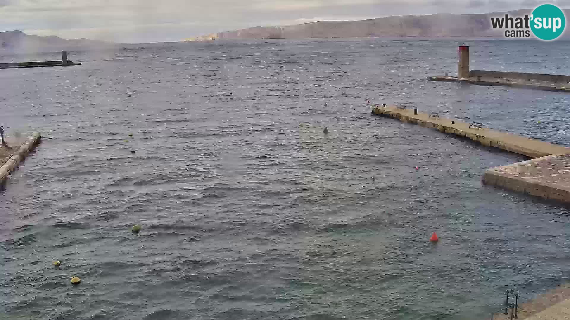 Webcam Senj – Panoramablick auf die Riva Senj