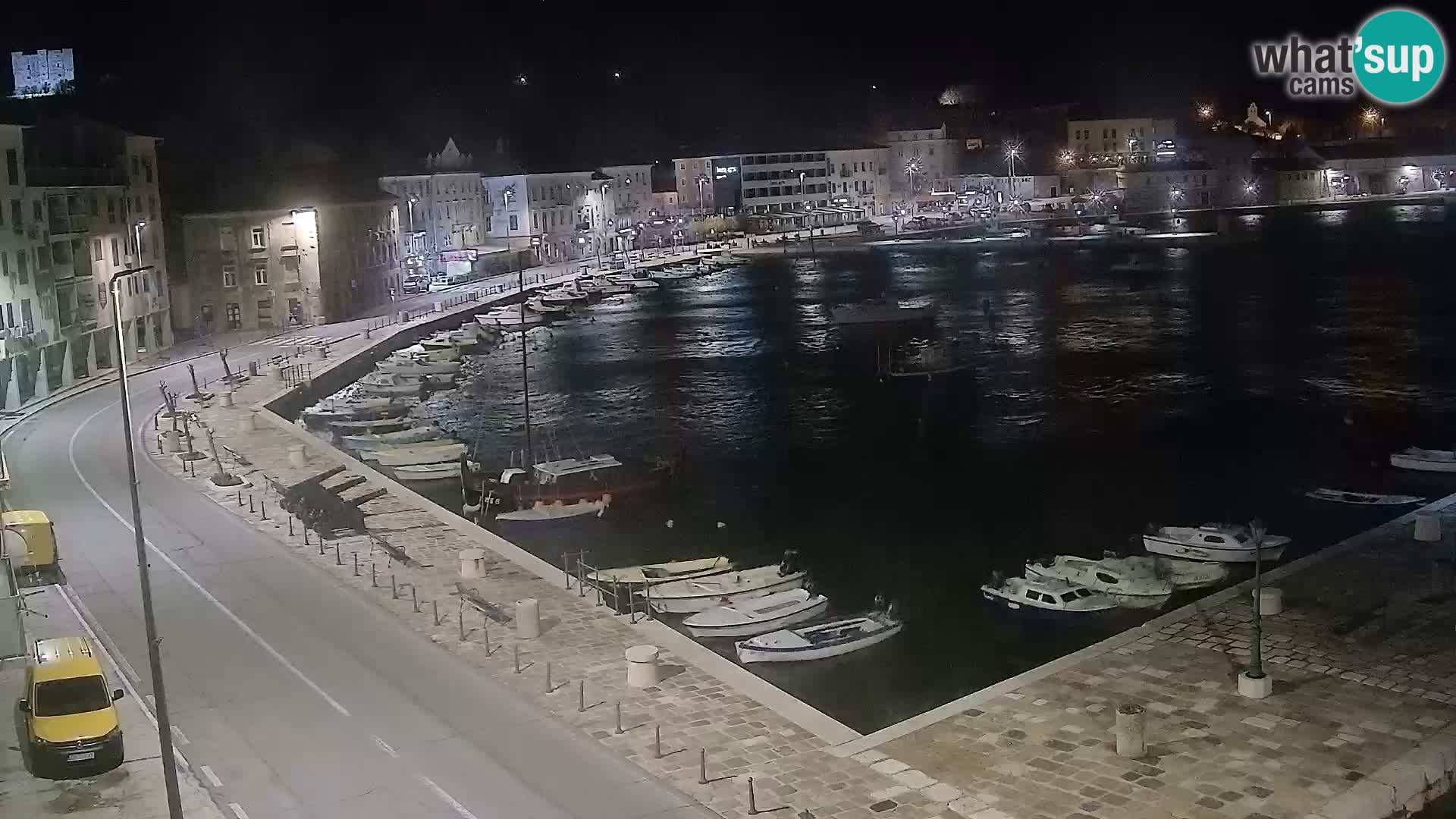 Livecam Senj – Vue panoramique de Senj riva