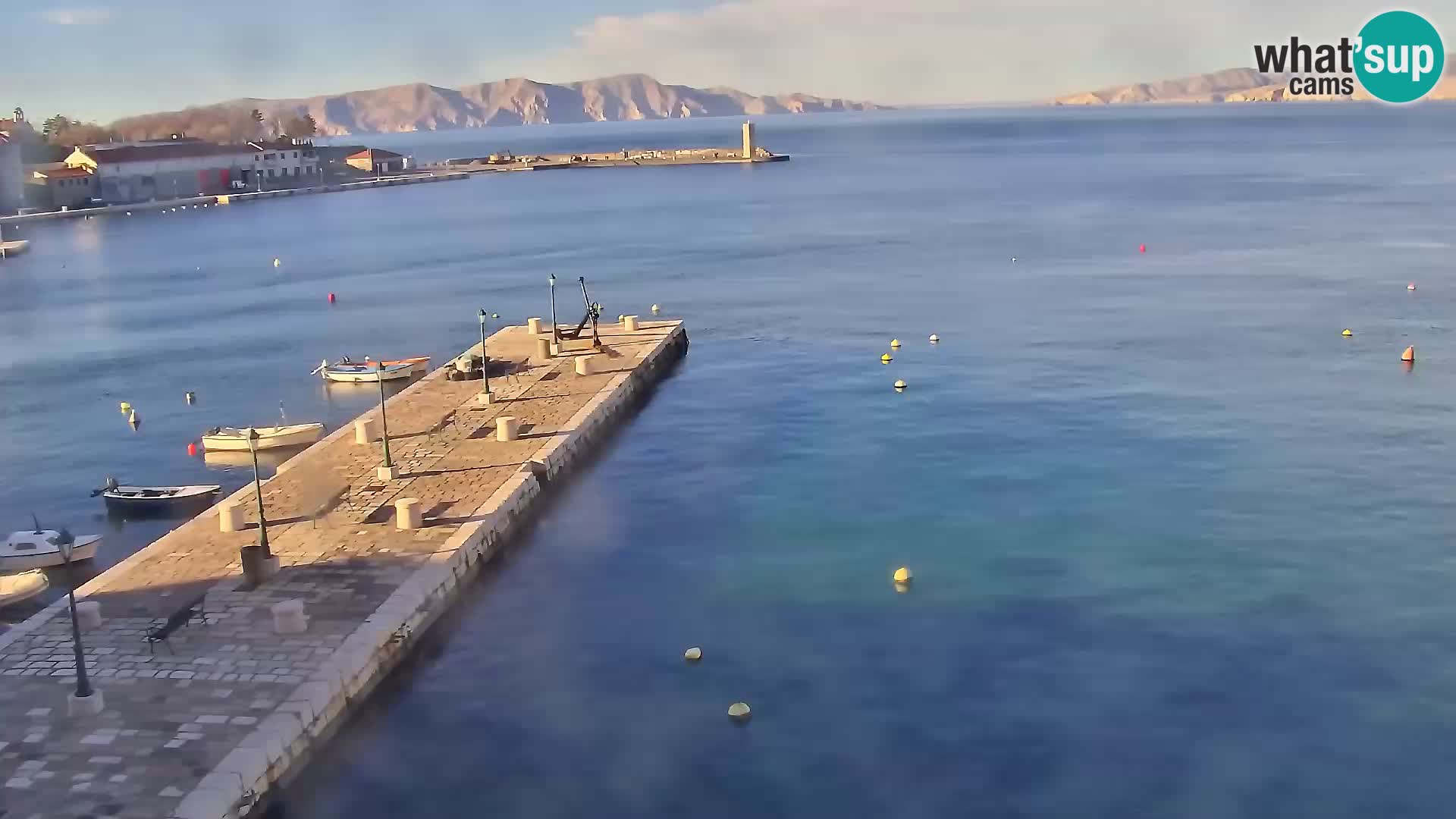 Webcam Senj – Panoramablick auf die Riva Senj